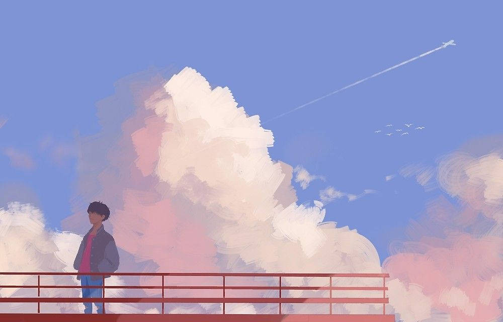 J-Hope کے Airplane پر مبنی آرٹ ورک وال پیپر