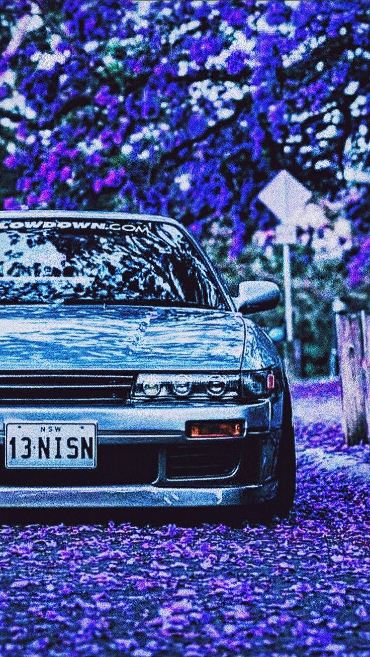 JDM جمالیات ساکورا کے ساتھ وال پیپر