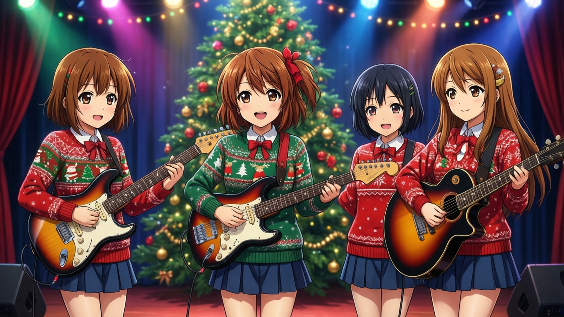 K-On! کرسمس کنسرٹ وال پیپر