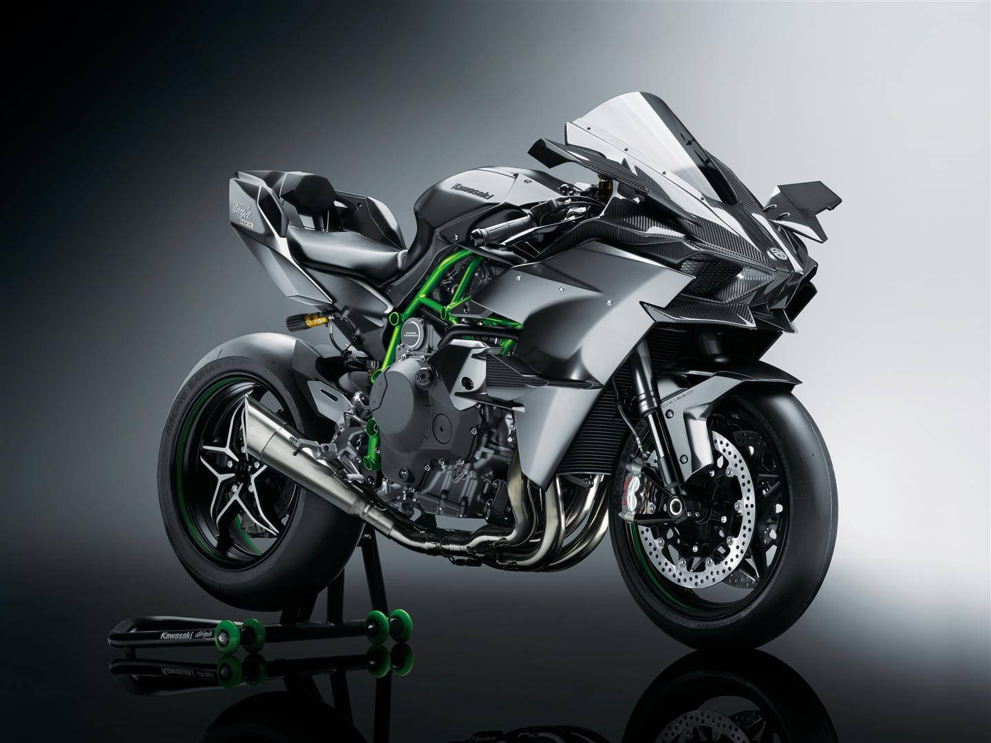مستقبل کی سیاہ Kawasaki H2r وال پیپر