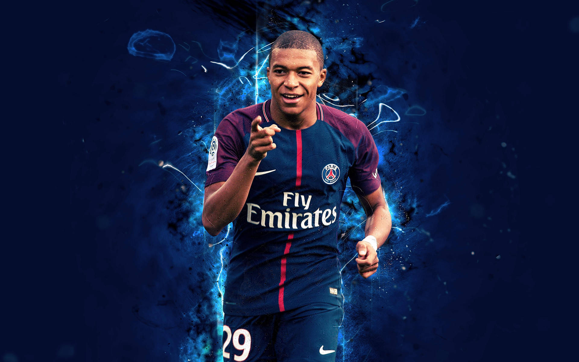 Kylian Mbappe 4k نیلا جمالیاتی — نیلا جمالیاتی متحرک تصویر وال پیپر