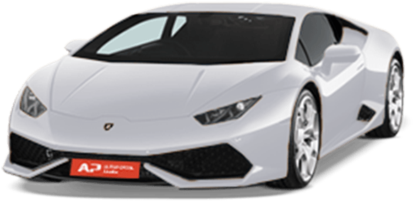 سفید Lamborghini Huracan Evo کا پروفائل ویو وال پیپر