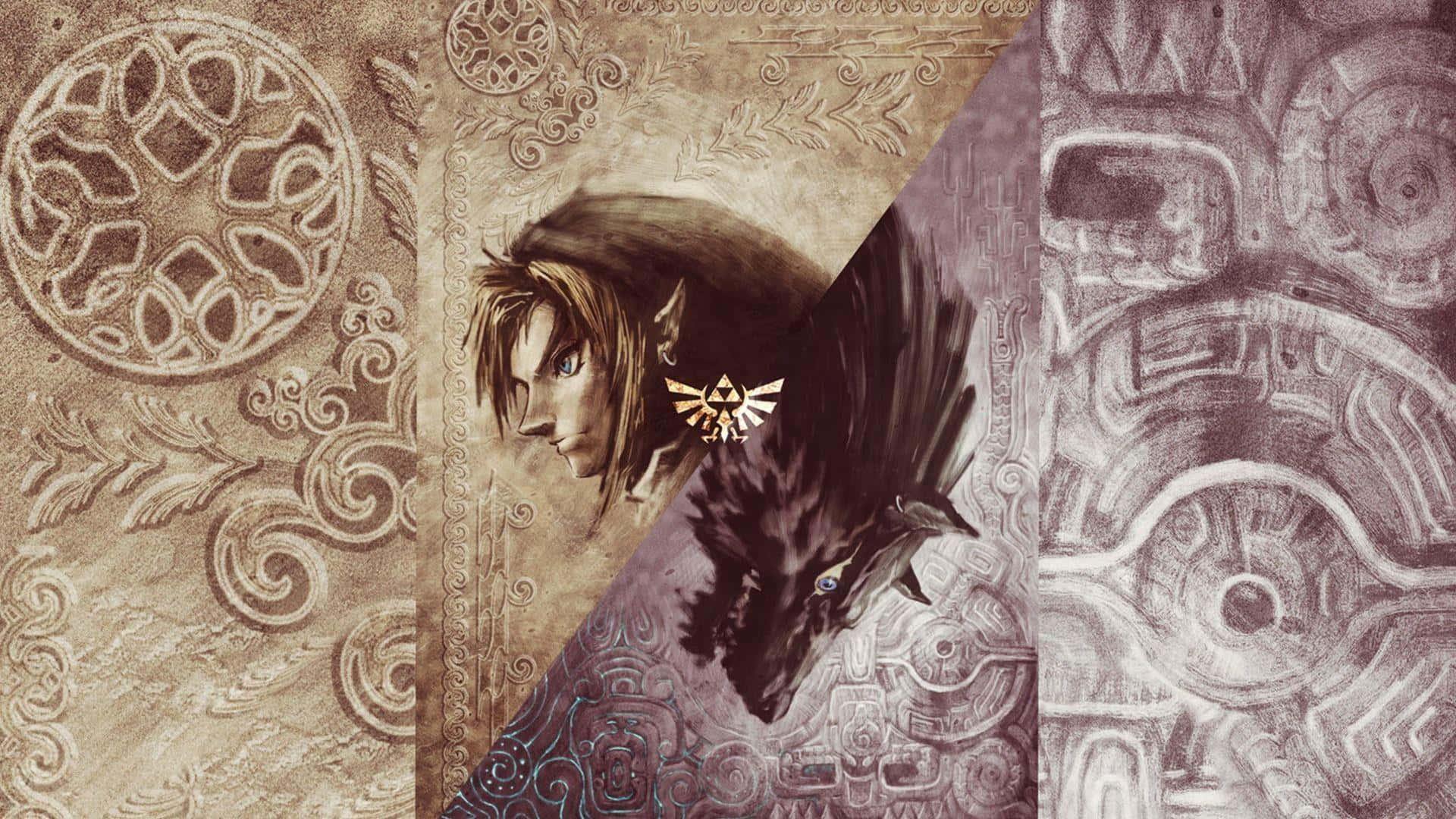 Legend Of Zelda Twilight Princess Link اور Wolf Link وال پیپر