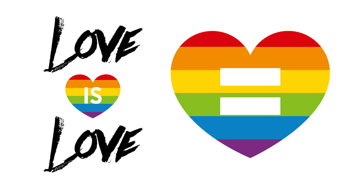 محبت محبت ہے مساوی LGBTQ دل وال پیپر
