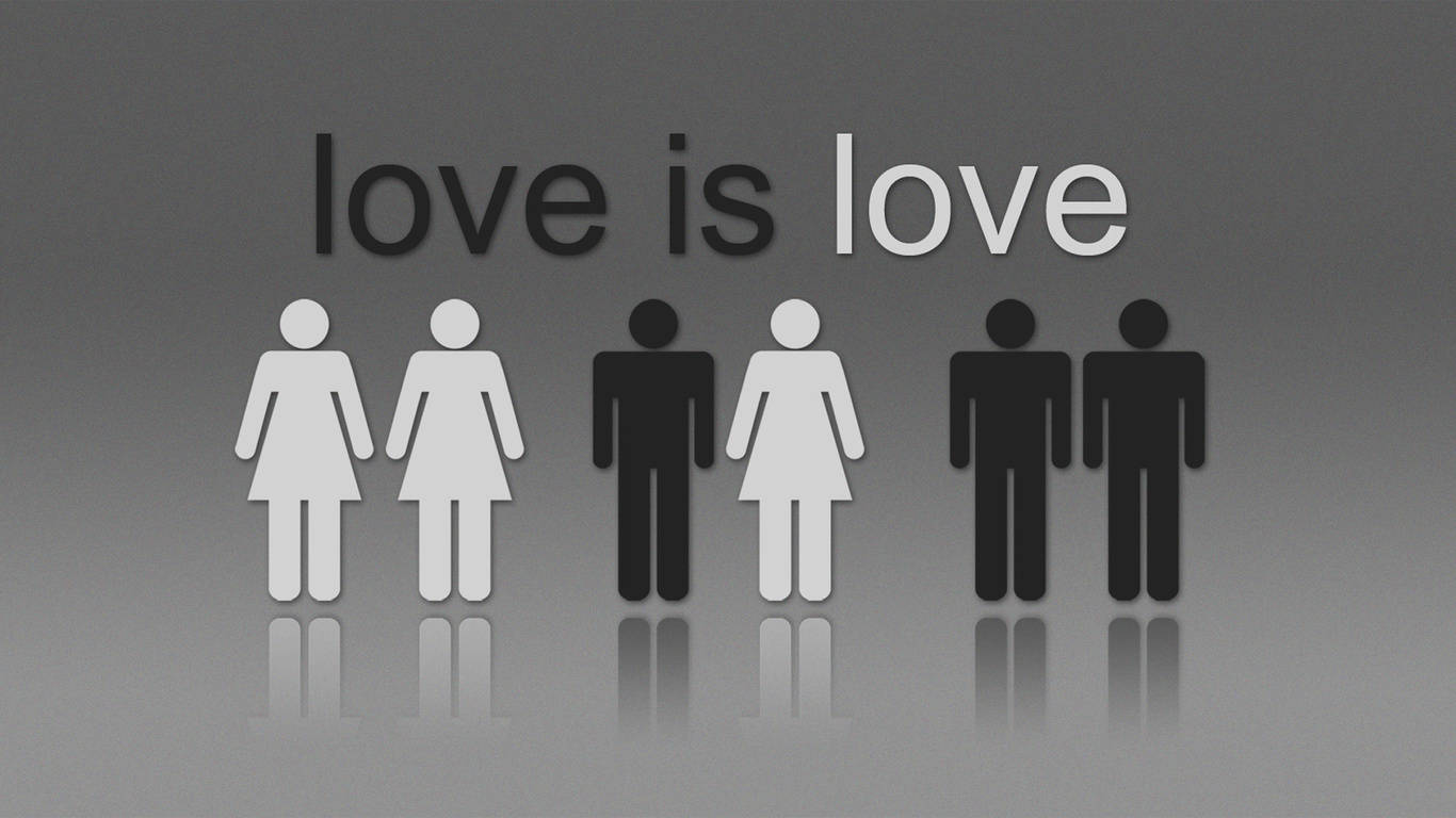 محبت محبت ہے LGBTQ علامات وال پیپر