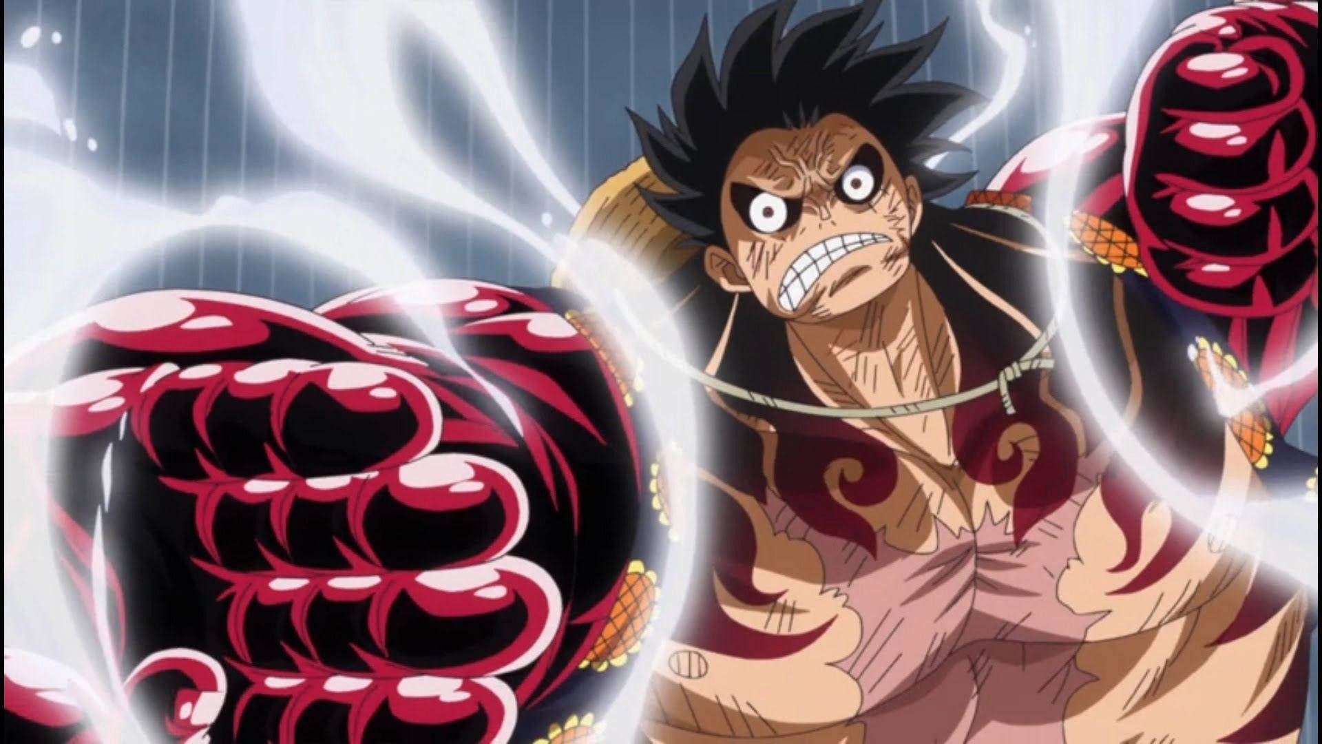 Luffy گیئر 4 بگڑا ہوا چہرہ وال پیپر