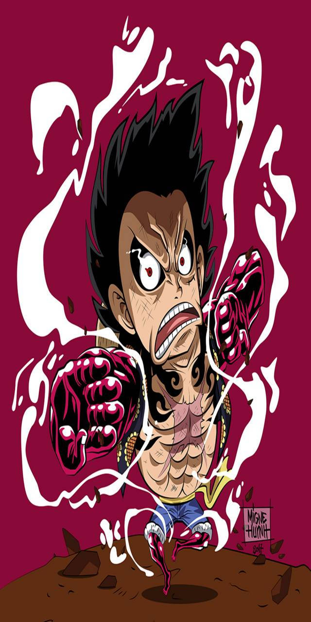 Luffy Gear 4 مسخ شدہ آرٹ وال پیپر