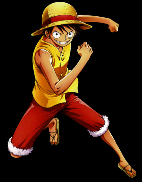 Luffy Straw Hat قزاق پوز وال پیپر