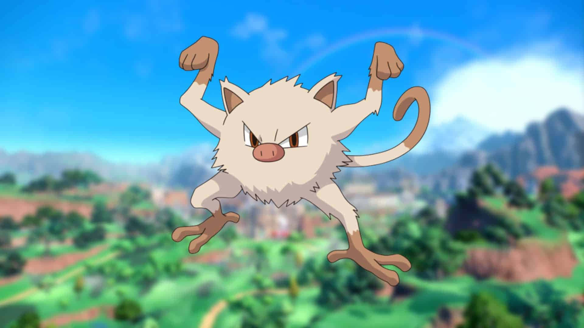 Mankey غیر ترقی یافتہ Primeape 2D عکاسی وال پیپر