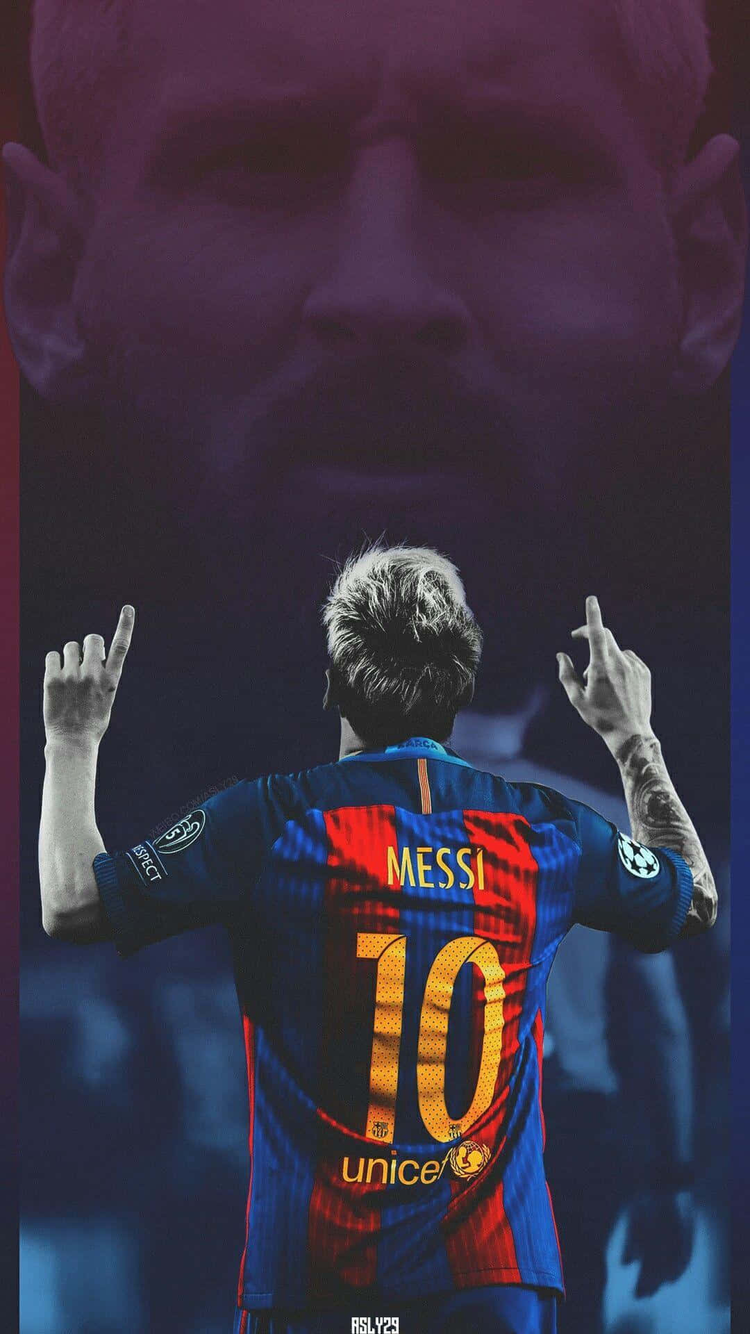 Messi آئی فون فٹ بال ایڈیٹ وال پیپر