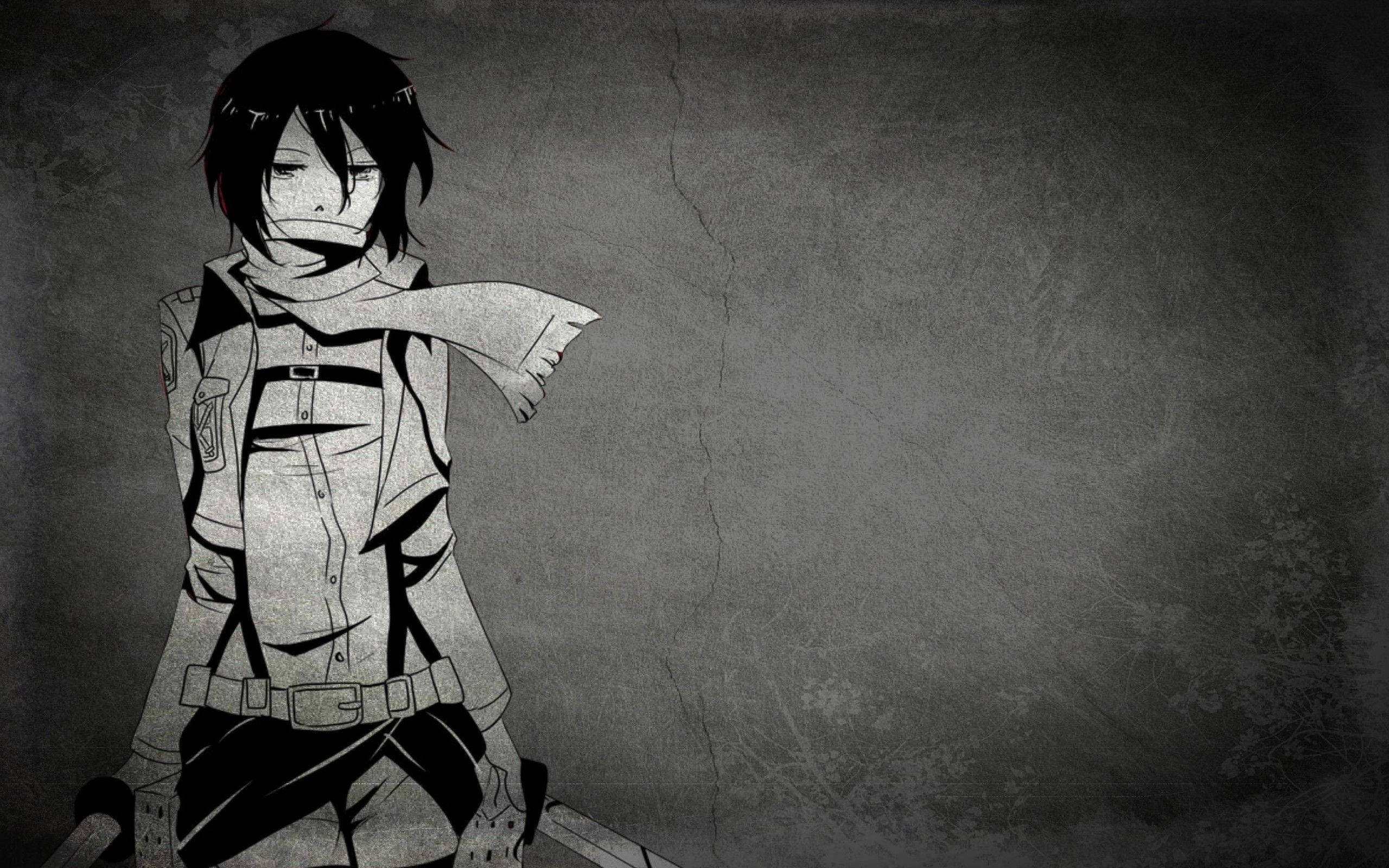 Mikasa Ackerman کا سیاہ اینیمی وال پیپر