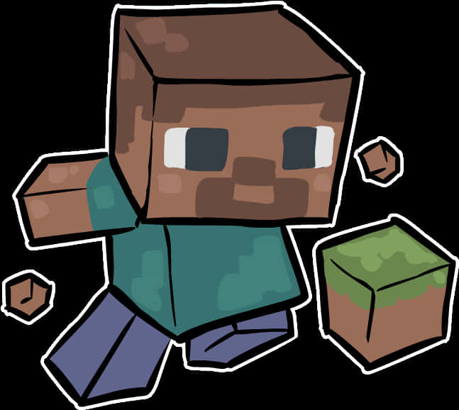 Minecraft_ کردار اور بلاکس_ ویکٹر وال پیپر