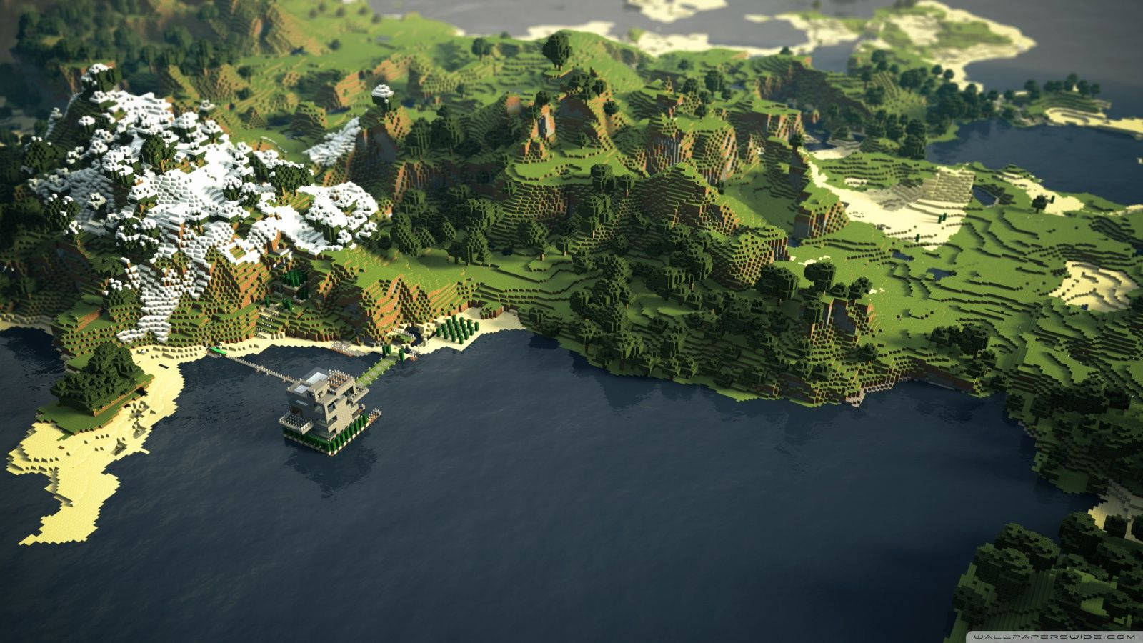 Minecraft سمندری جنگل کا منظر والیپپر