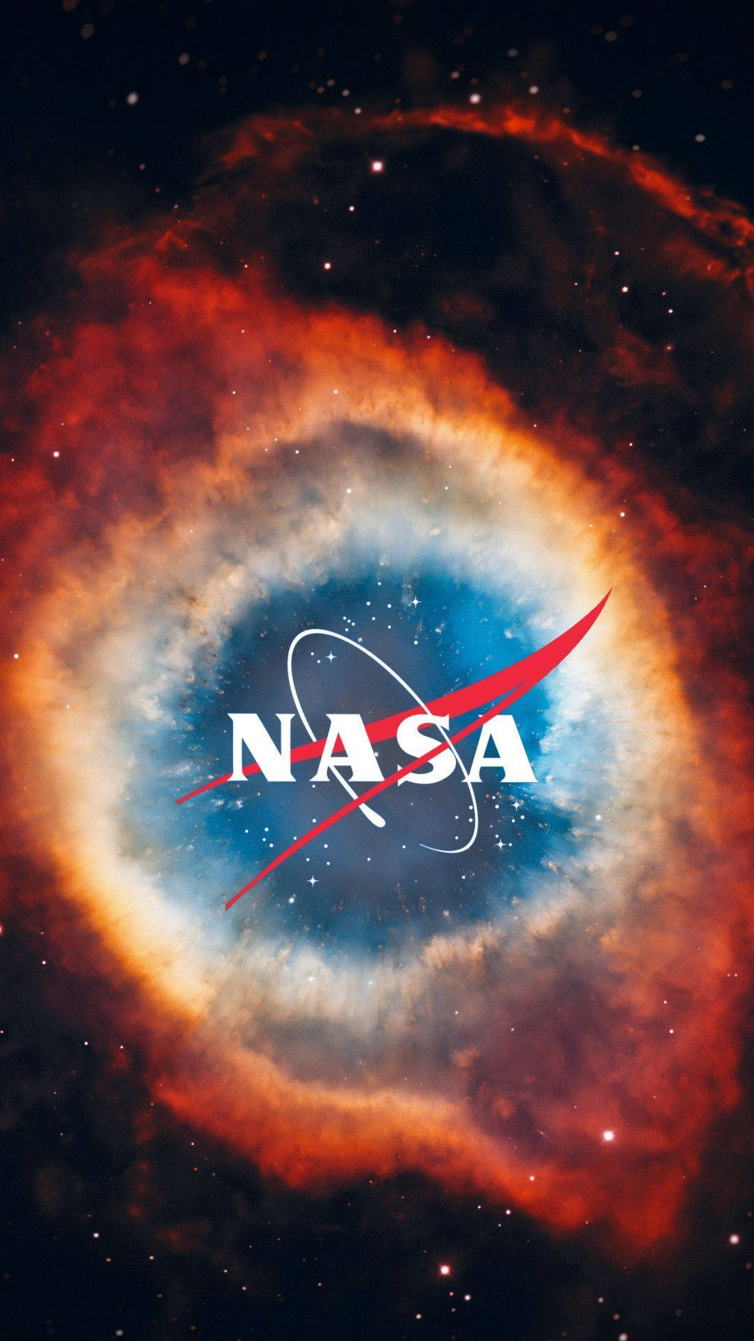 NASA لوگو نیبولا اسٹائل برائے آئی فون وال پیپر