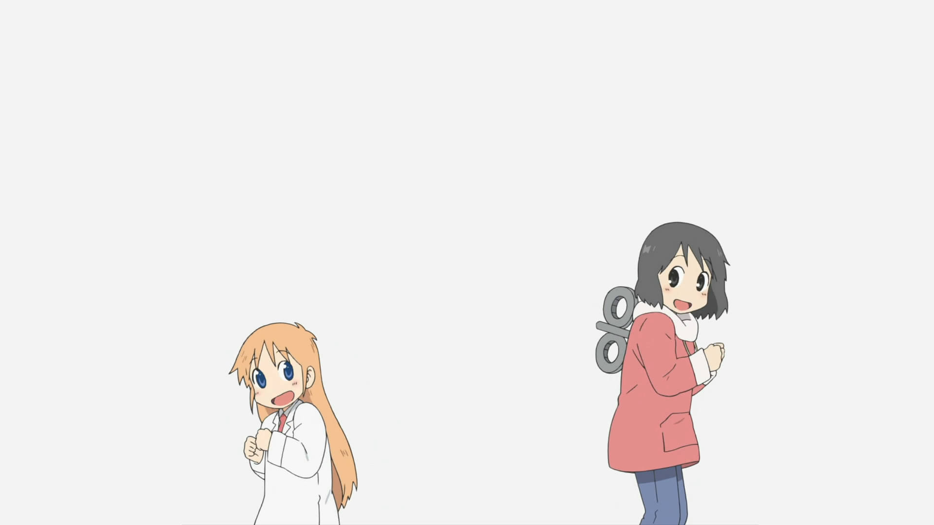 Nichijou نینو اور ہاکاسے ڈانس وال پیپر