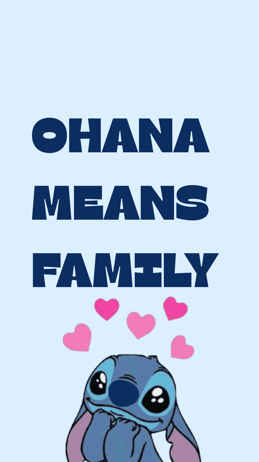 Ohana کا مطلب خاندان ہے Stitch وال پیپر