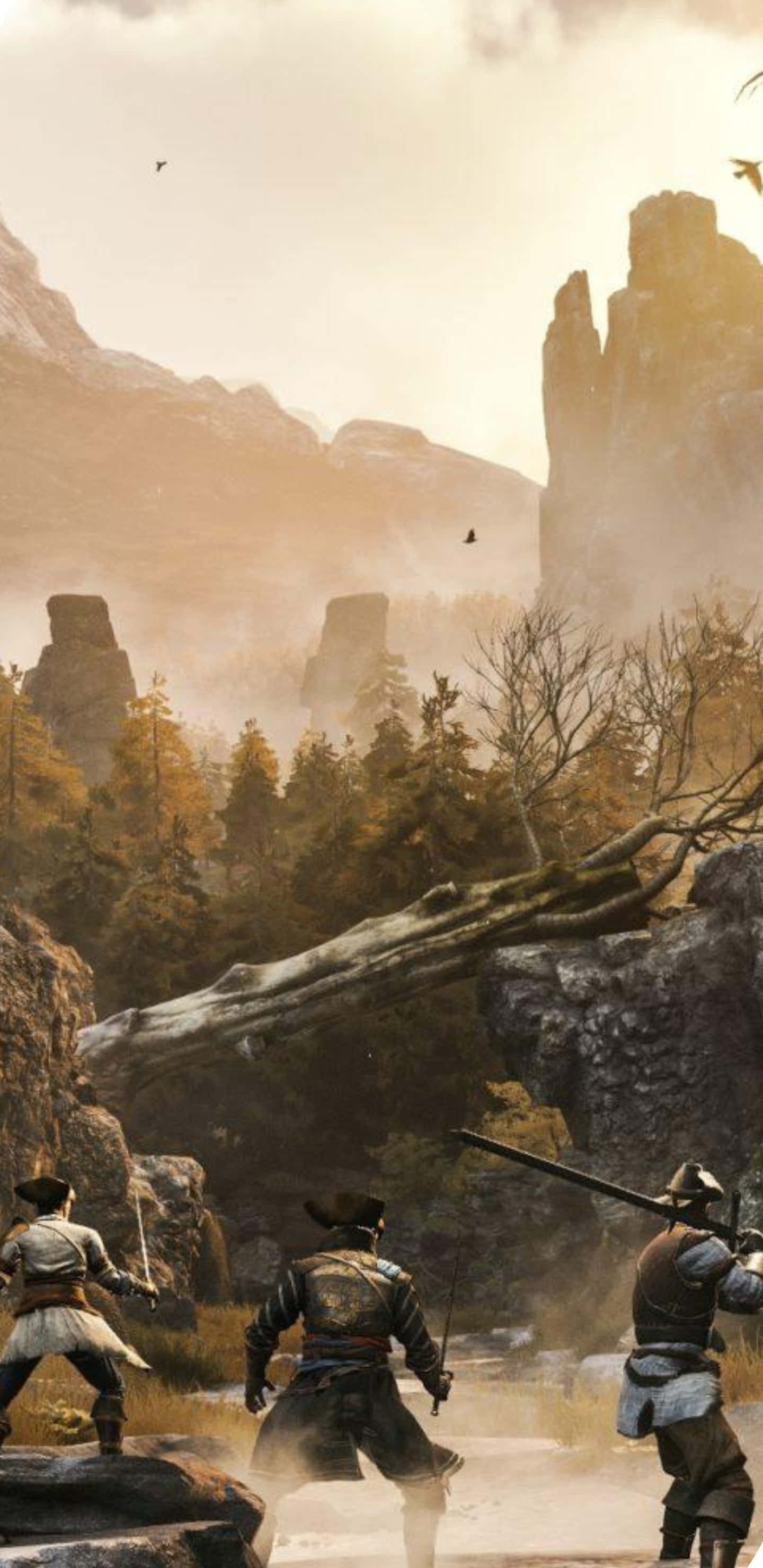 Pixel 3xl Greedfall پارٹی فلائنگ مونسٹر بیک گراؤنڈ وال پیپر