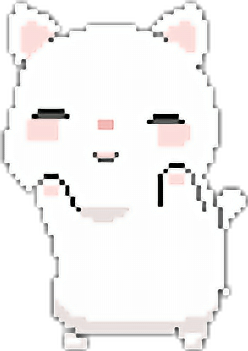 پیارا پکسل آرٹ کاوائی بلی.PNG وال پیپر