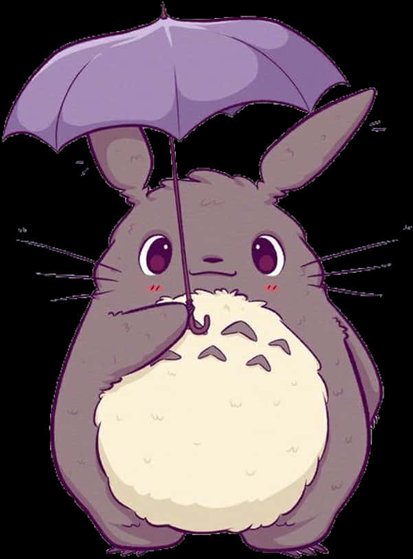 چھتری کے ساتھ پیارا مخلوق.PNG وال پیپر