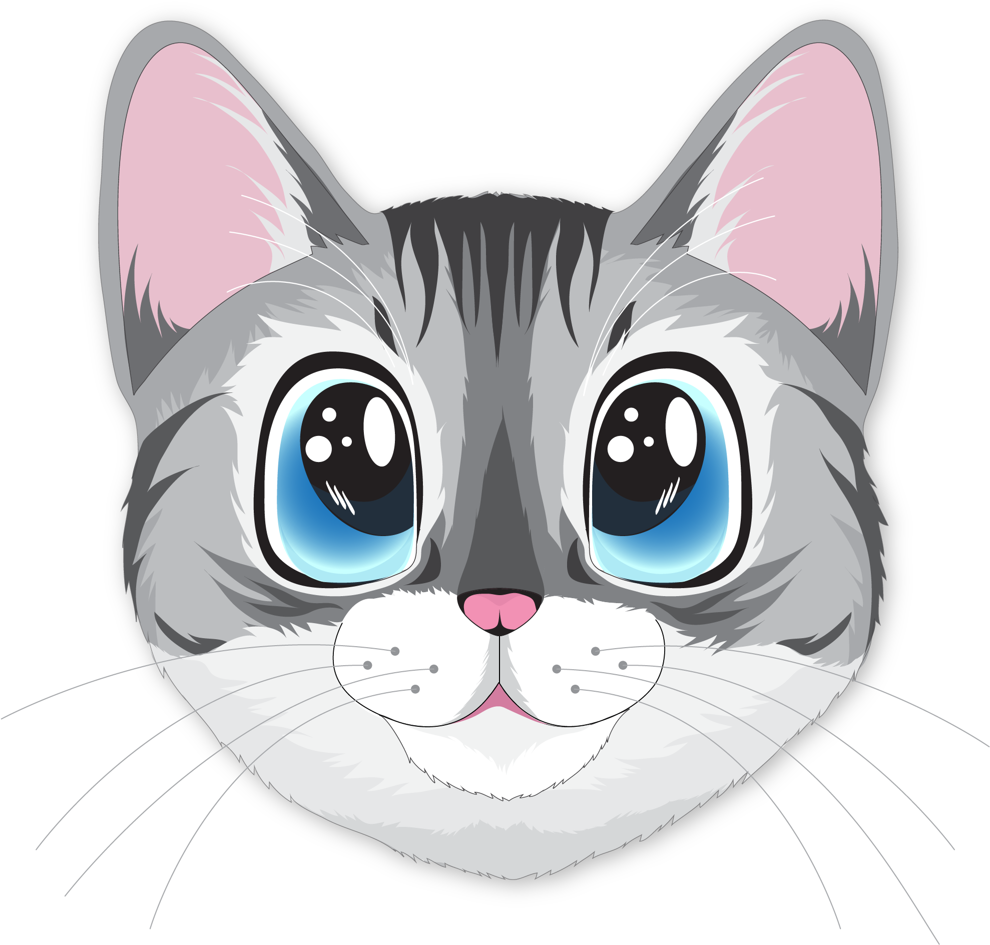 پیاری کاوائی بلی کی تصویر.PNG وال پیپر
