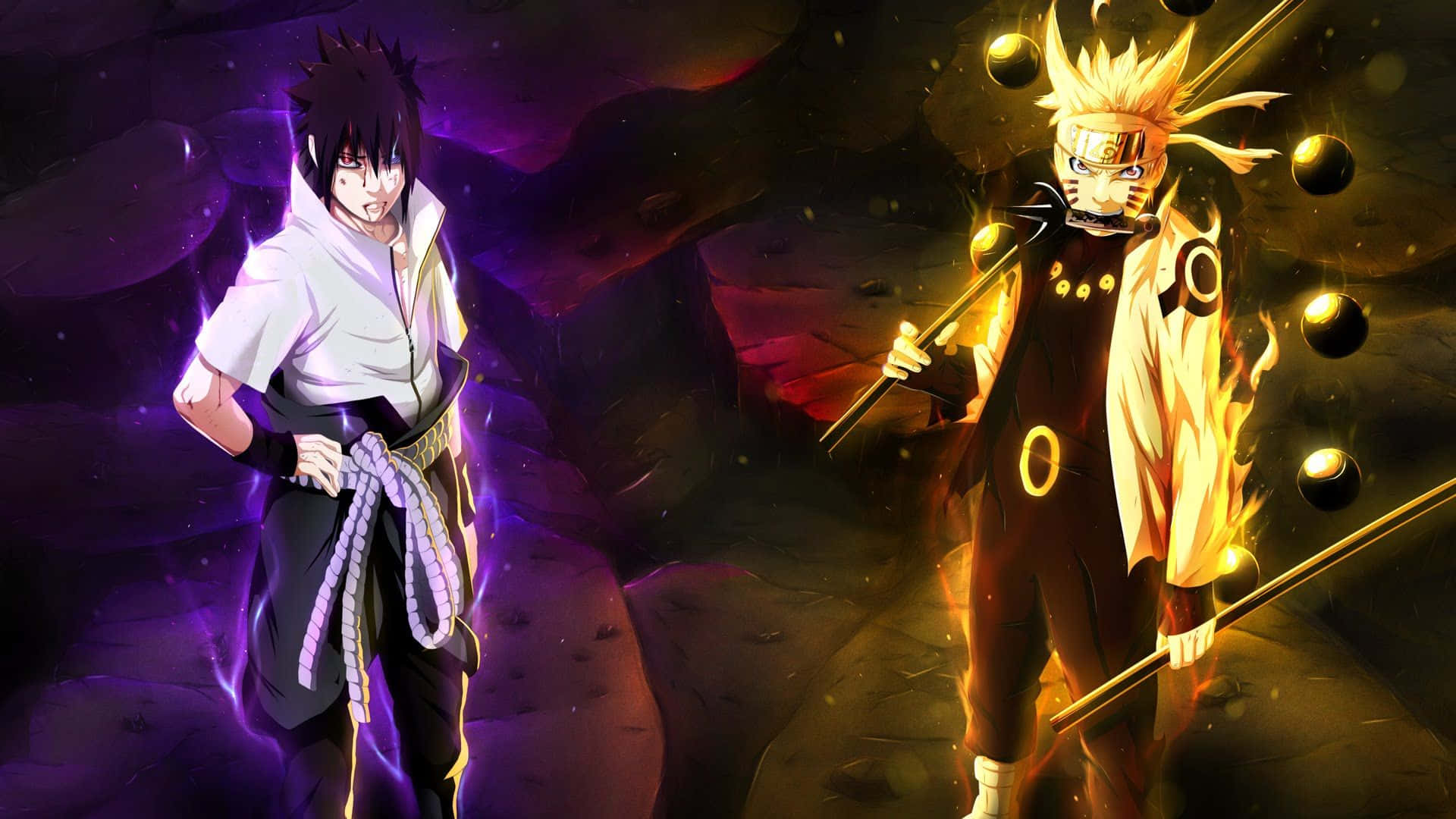 PS4 Naruto Sasuke Uchiha اور Naruto Uzumaki وال پیپر