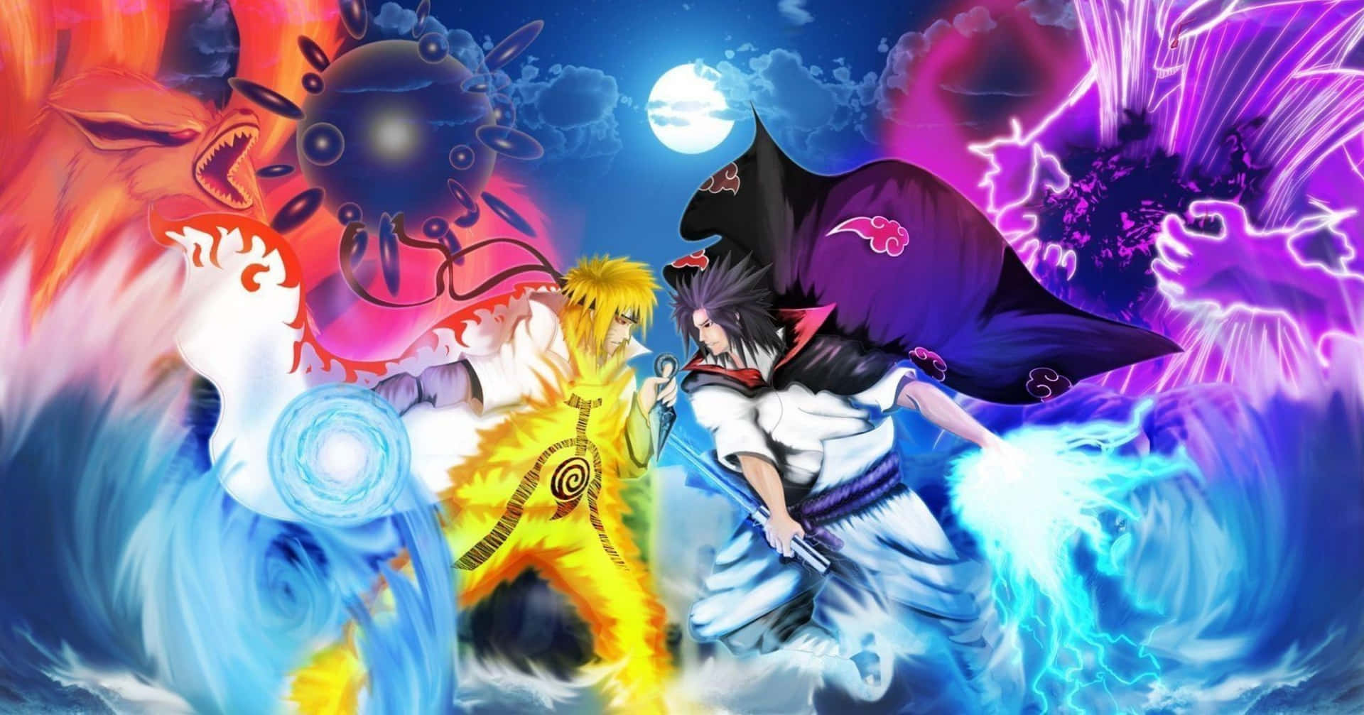 PS4 Naruto مکمل طاقت والے ناروٹو اور ساسوکے وال پیپر
