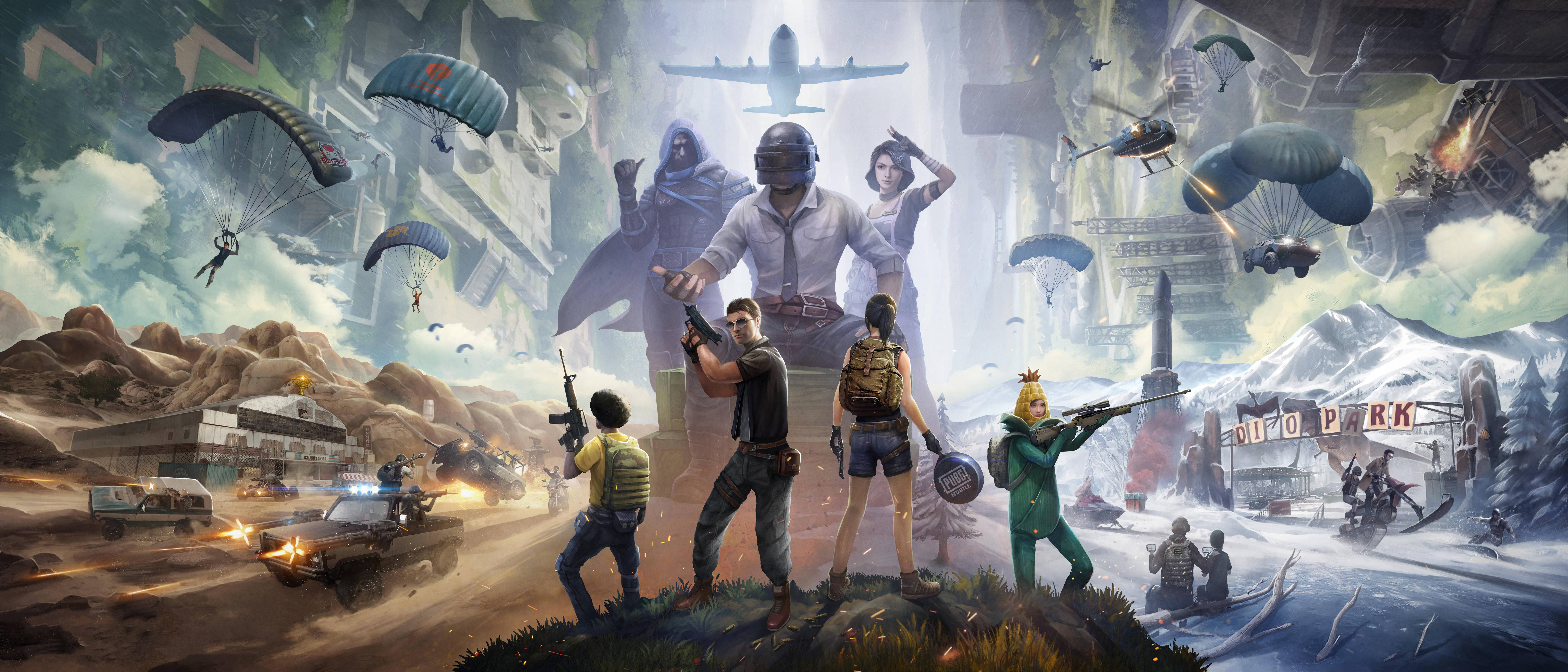 PUBG اسکواڈ 8K گیمنگ وال پیپر