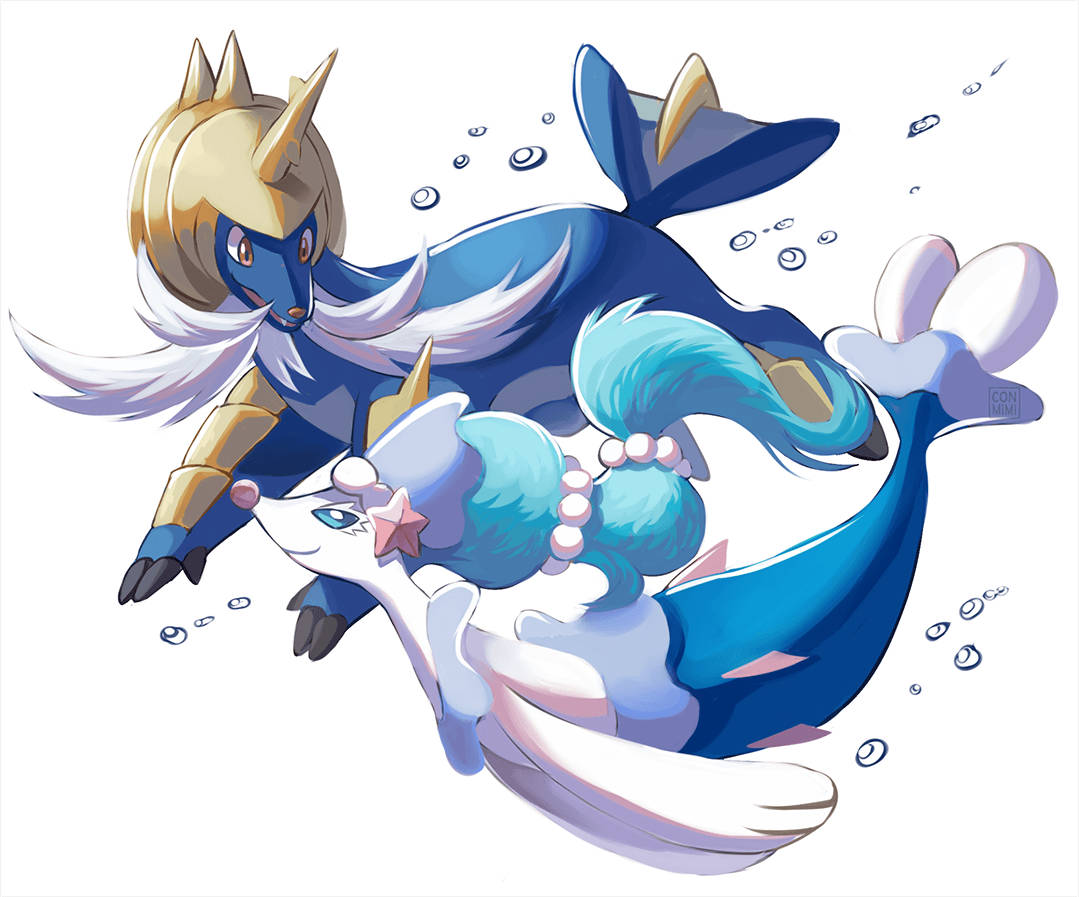 Samurott اور Primarina وال پیپر