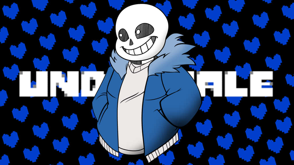 Undertale Sans نیلے دل وال پیپر