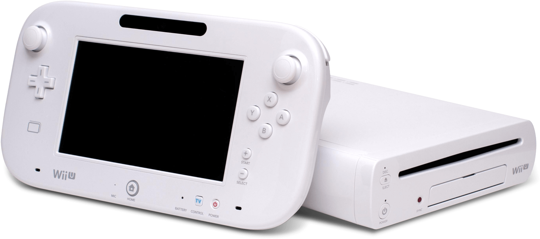 سفید Wii U کنسول اور گیم پیڈ وال پیپر