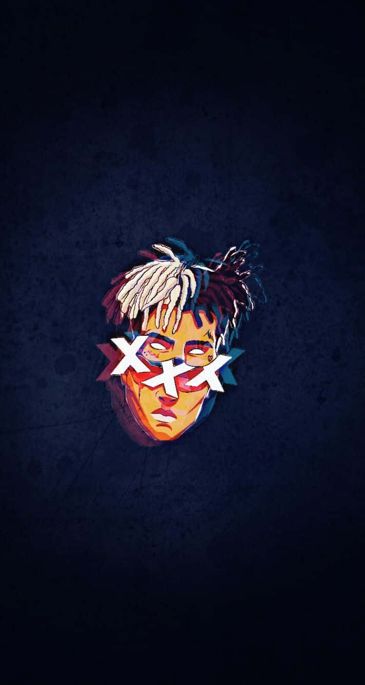 XXXTentacion بیڈ کے ساتھ گلیچ ایفیکٹ وال پیپر