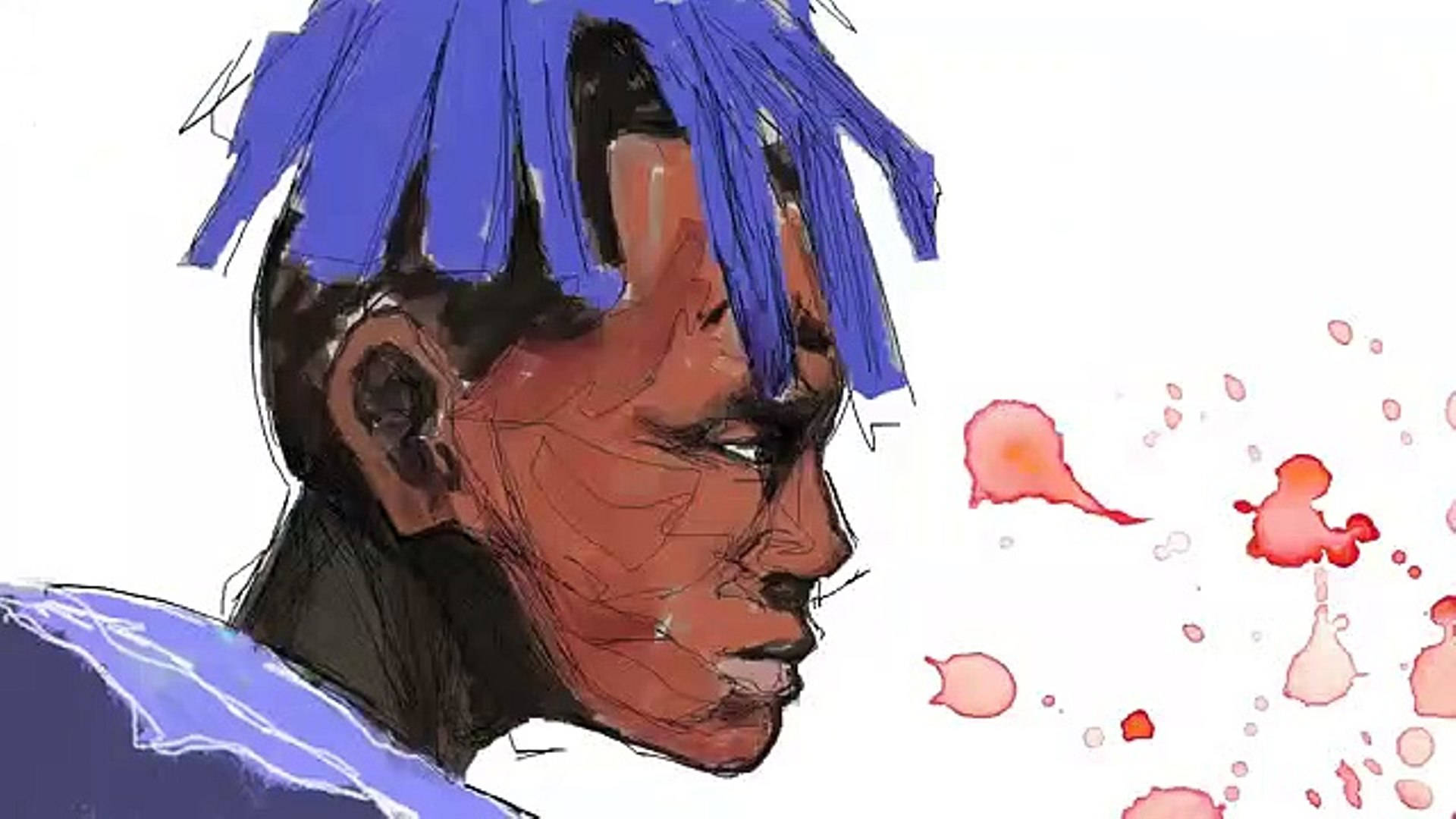 Xxxtentacion اینیمے واٹر کلر آرٹ وال پیپر