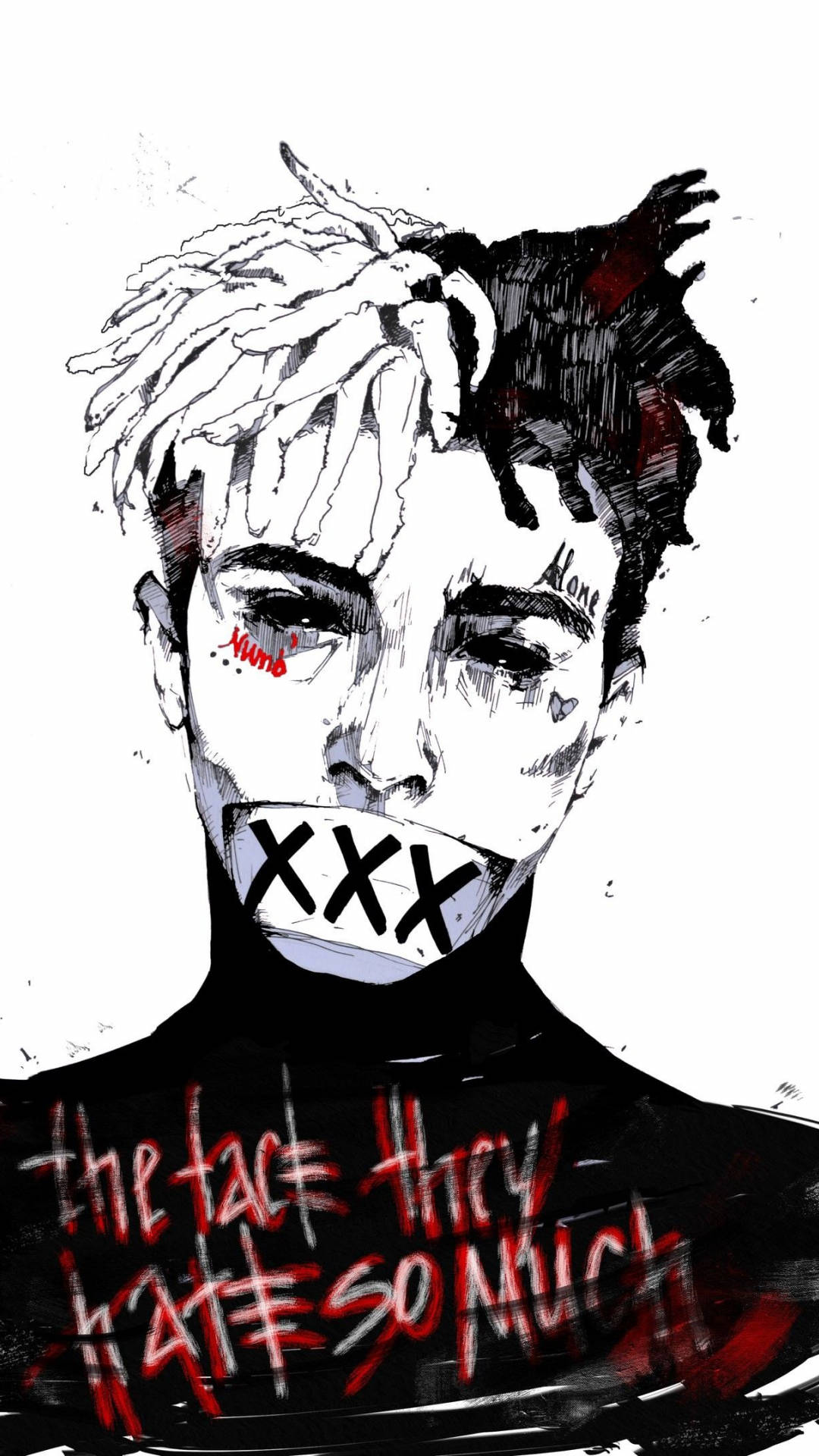 Xxxtentacion اینیمی ڈرائنگ وال پیپر