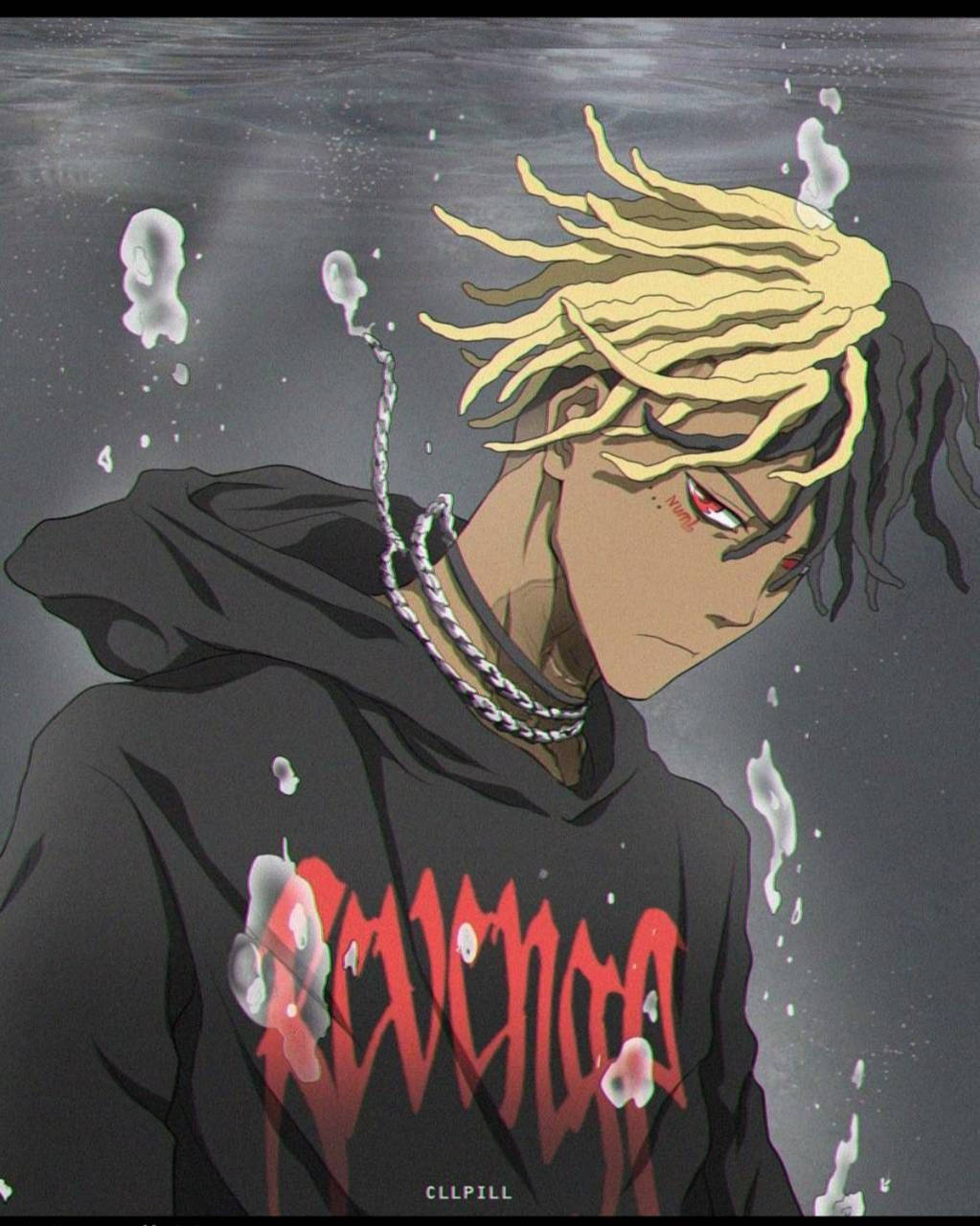 Xxxtentacion اینیمی بلیک جیکٹ میں وال پیپر
