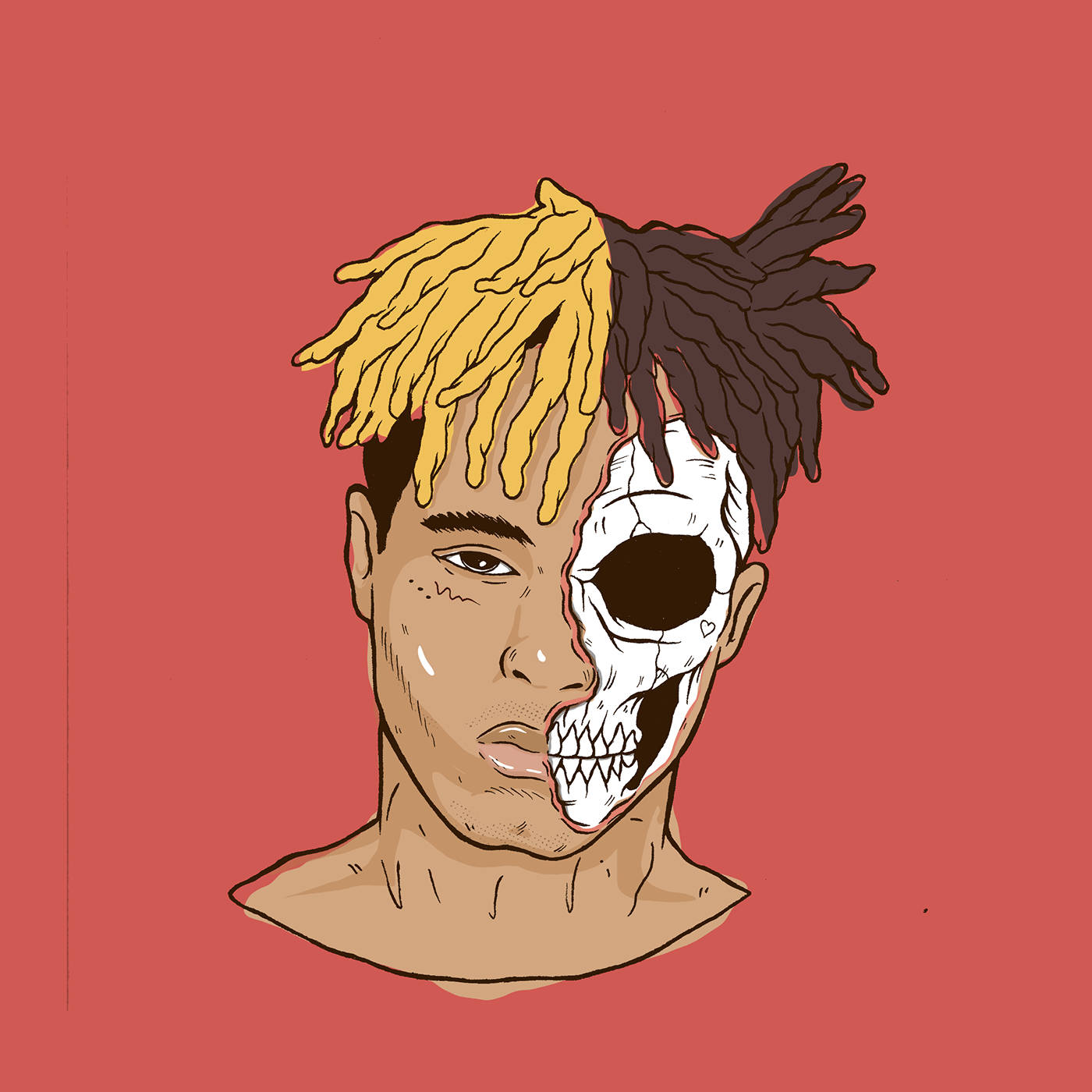Xxxtentacion اینیم سے متاثر آرٹ وال پیپر