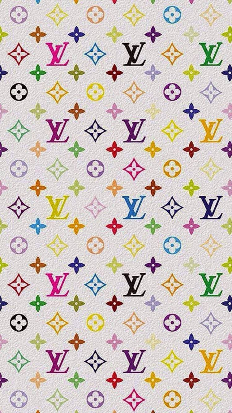 Y2k جمالیاتی Lv مونوگرام لوگو وال پیپر