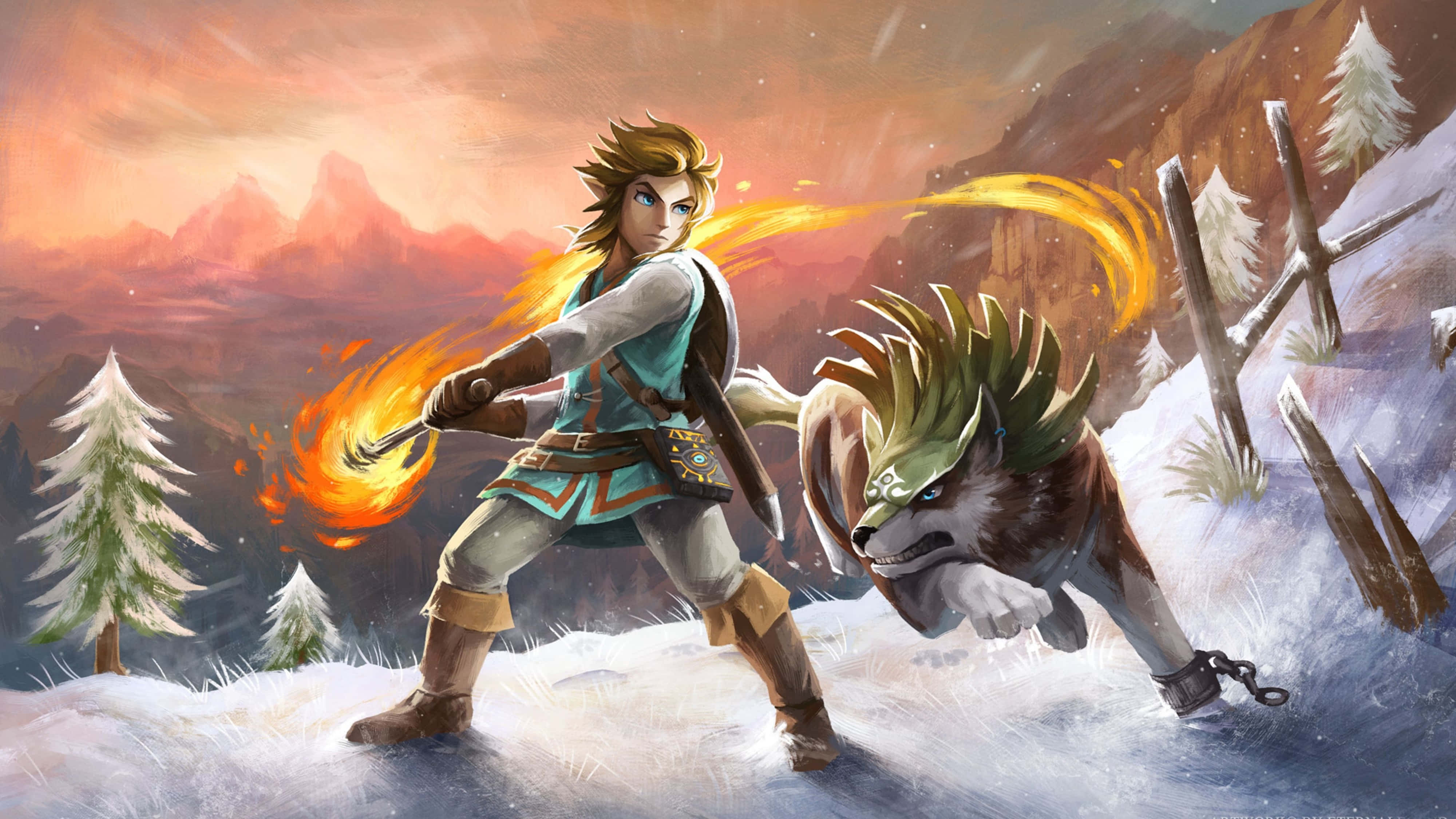 Zelda Breath Of The Wild 4K جانوروں کو قابو کرنا وال پیپر