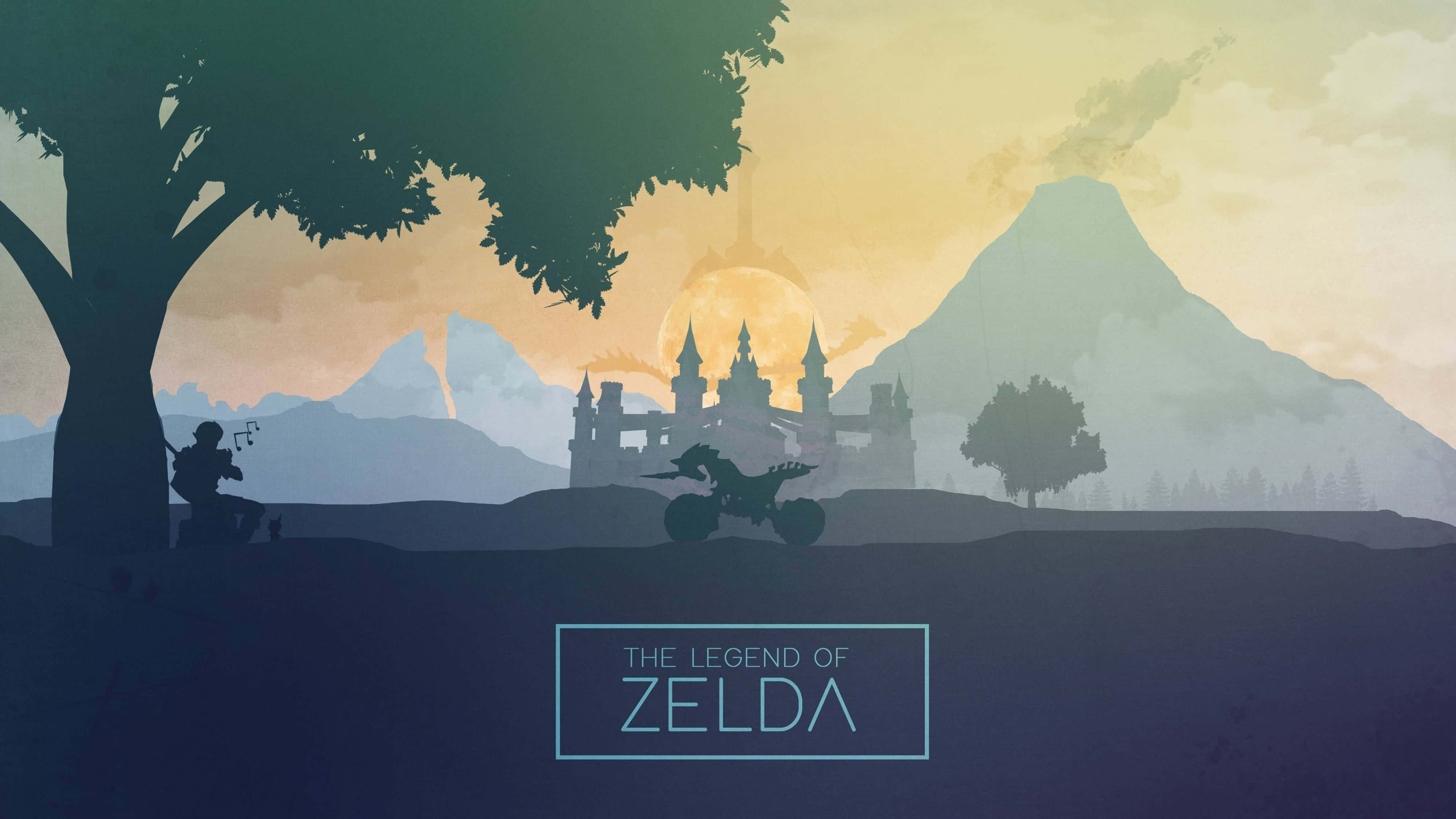Zelda Breath Of The Wild 4K تہہ دار آرٹ وال پیپر