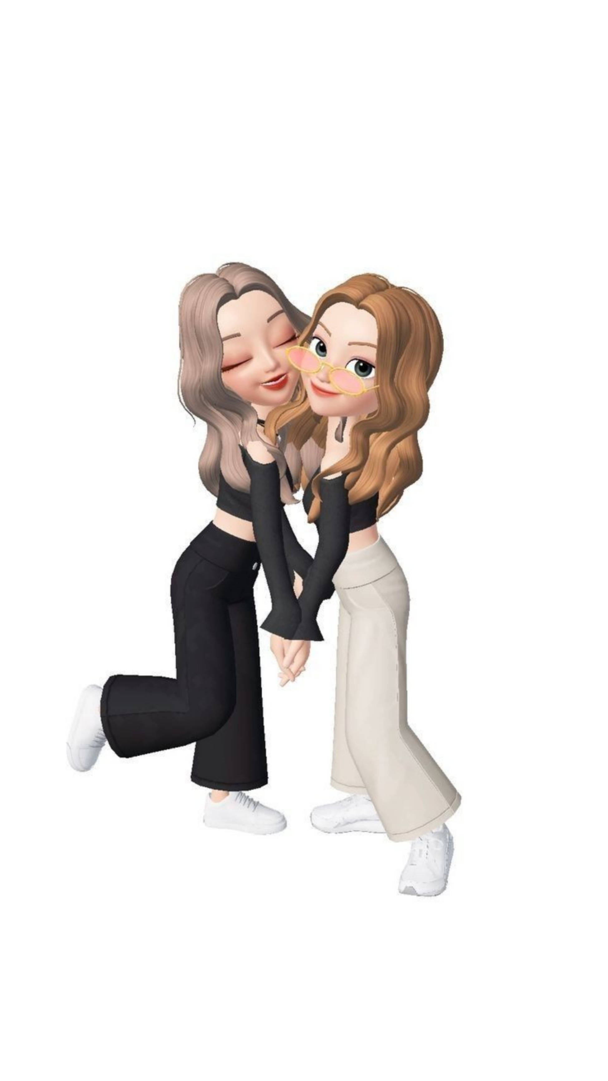 Zepeto بیسٹ فرینڈز فلئیر پینٹس میں وال پیپر