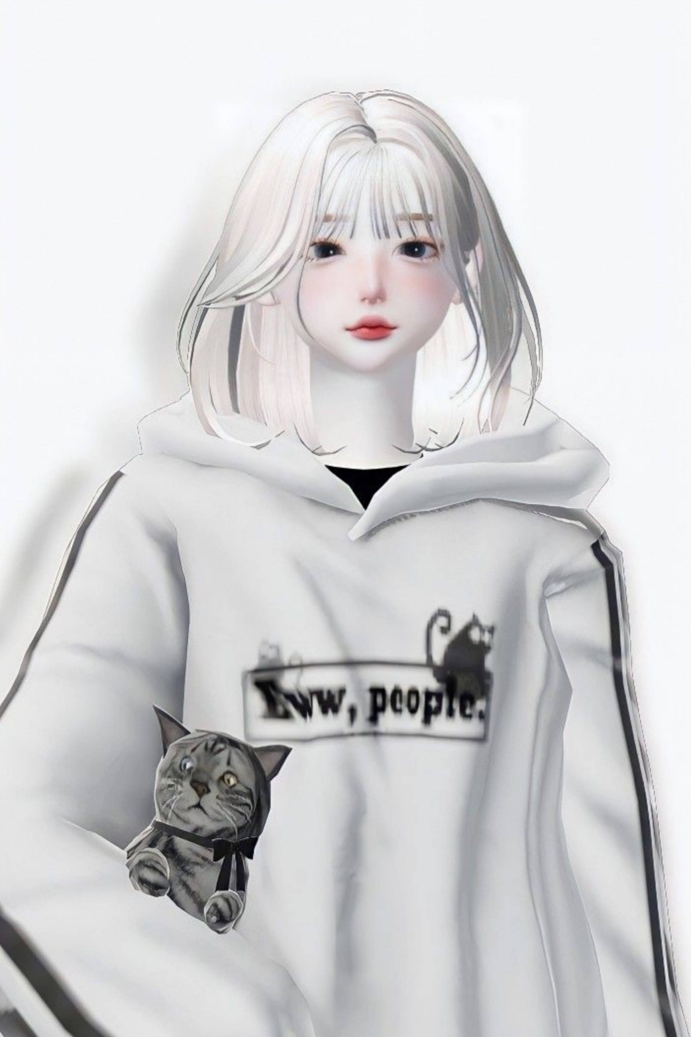 Zepeto سفید جمالیاتی لڑکی وال پیپر