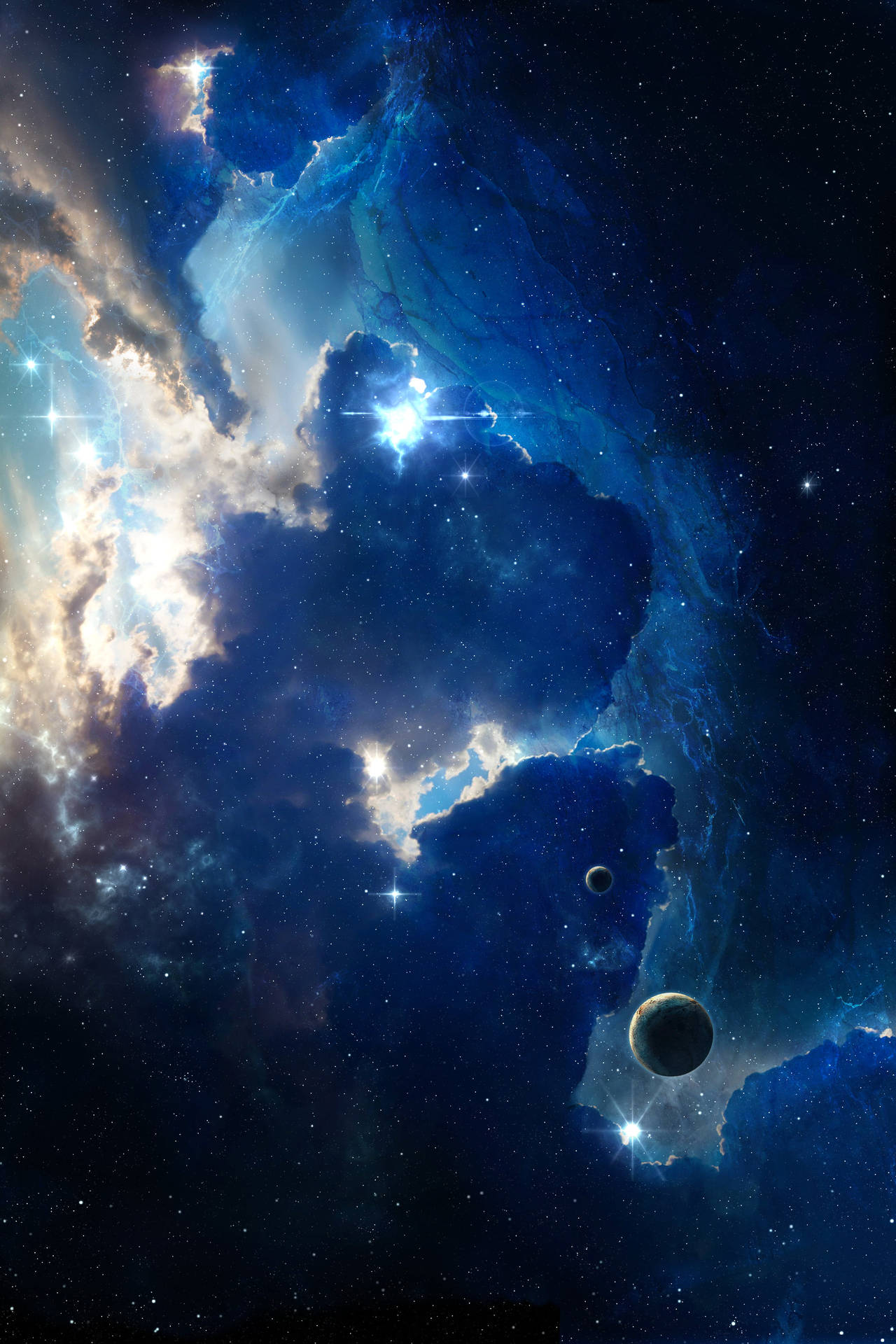 آسمانی اجسام خلا میں 4K فون وال پیپر