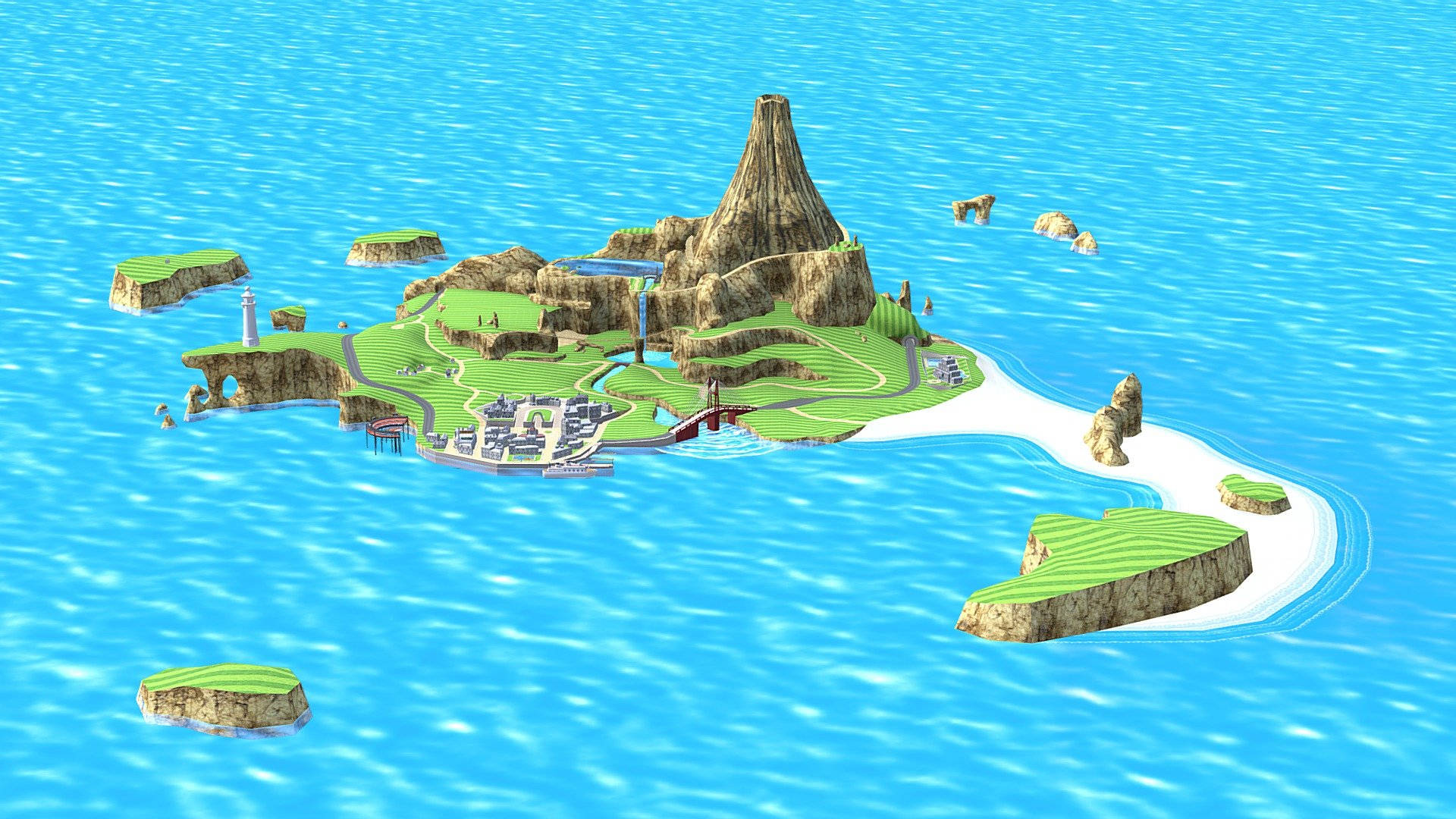 آنکھوں کو بھانے والا ووہو آئی لینڈ Wii Sports Resort وال پیپر