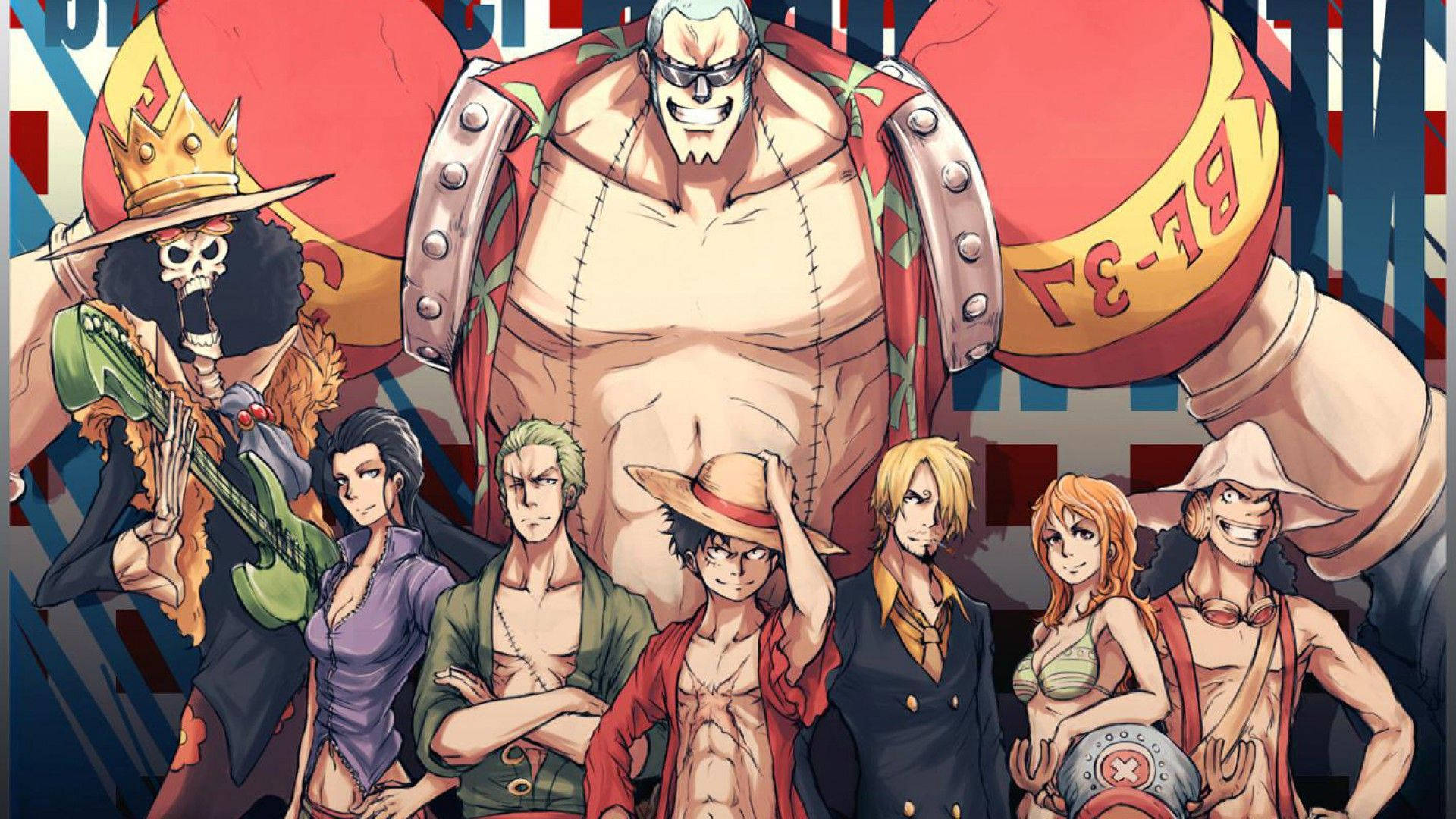 One Piece وال پیپر میں اسٹرا ہیٹ کریو کا خوبصورت فین آرٹ — ون پیس وال پیپر