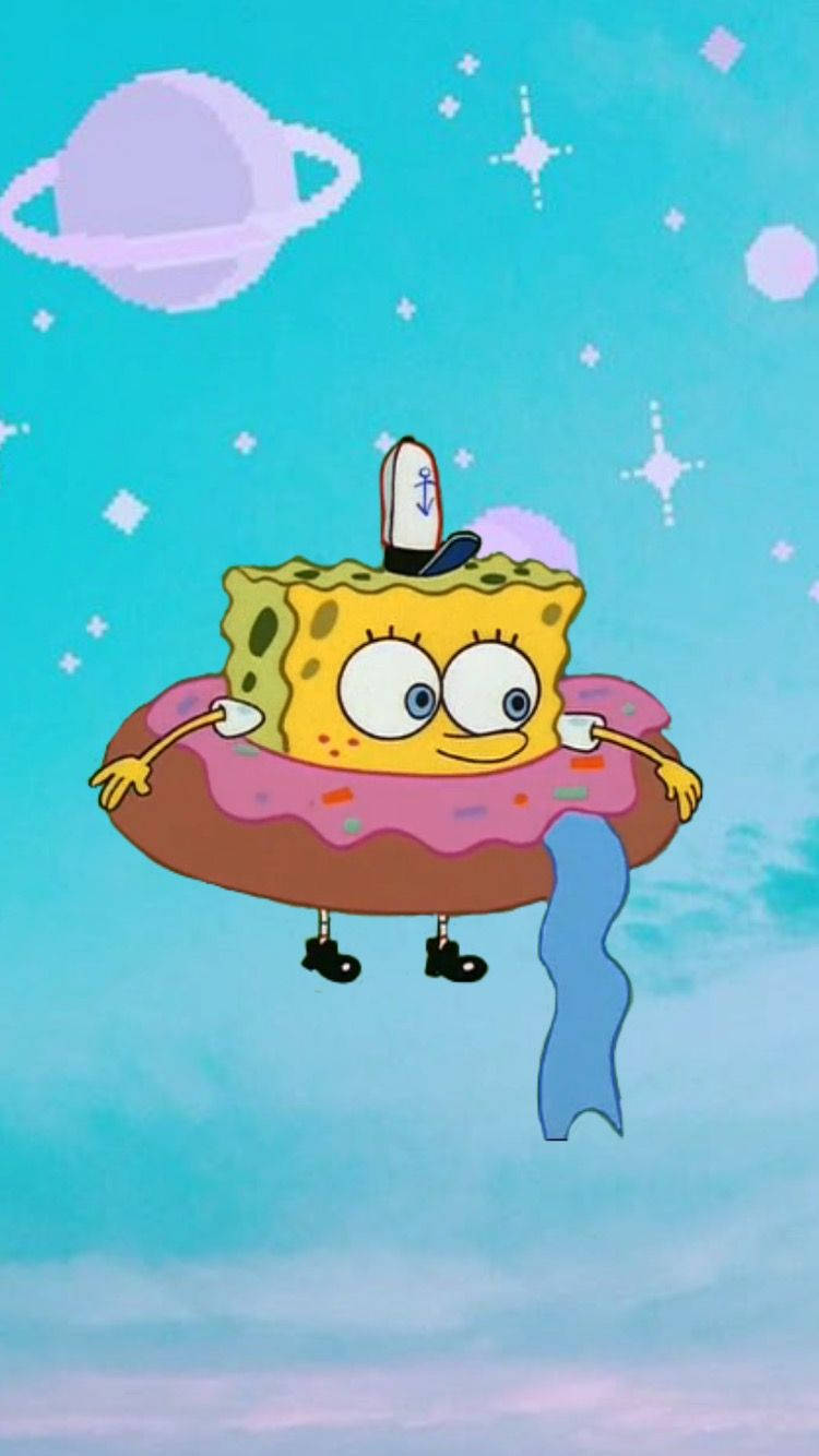 پیارا جمالیاتی Spongebob کارٹون وال پیپر۔