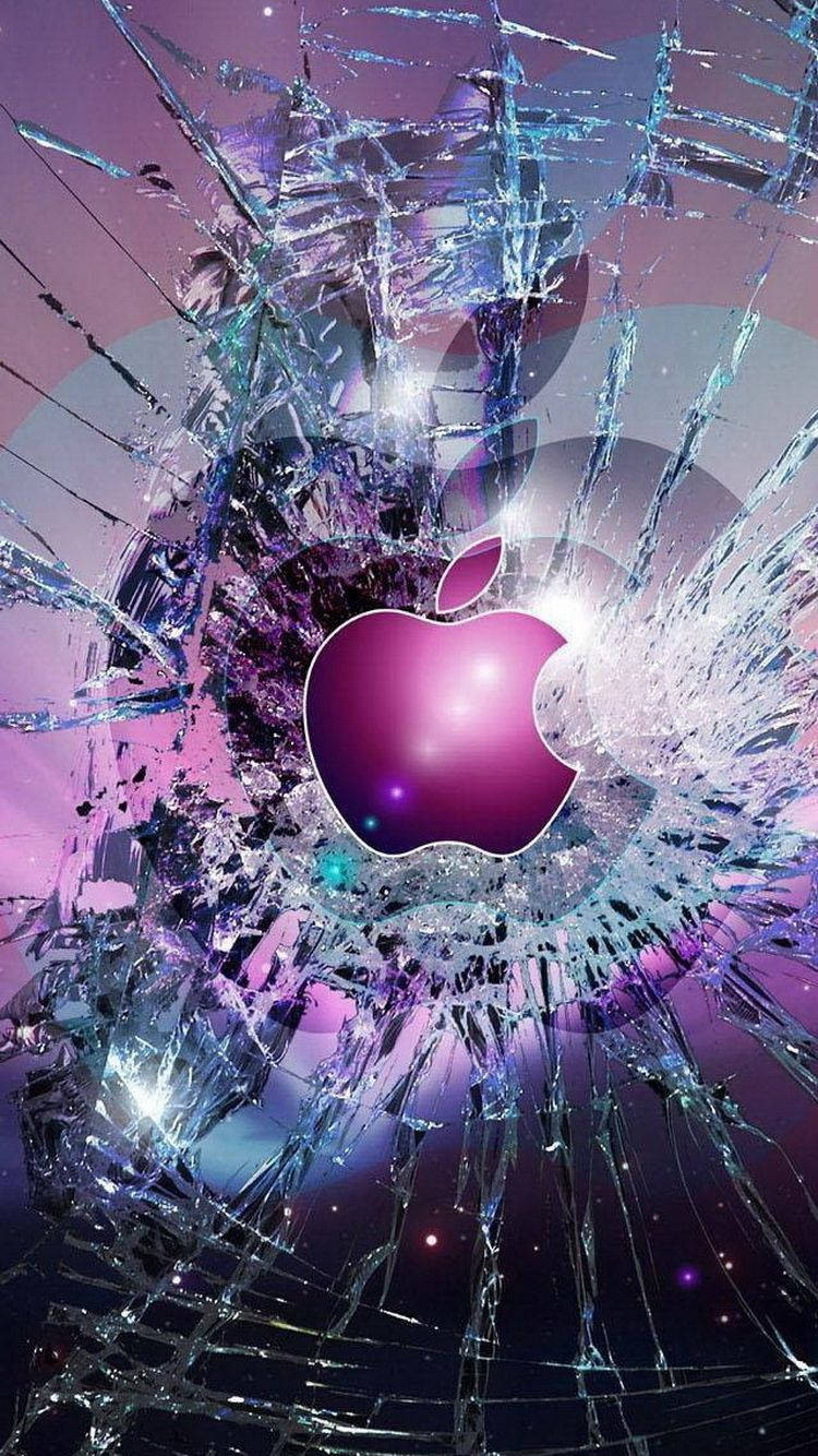 جامنی ایپل لوگو آئی فون — Abstract iPhone وال پیپر
