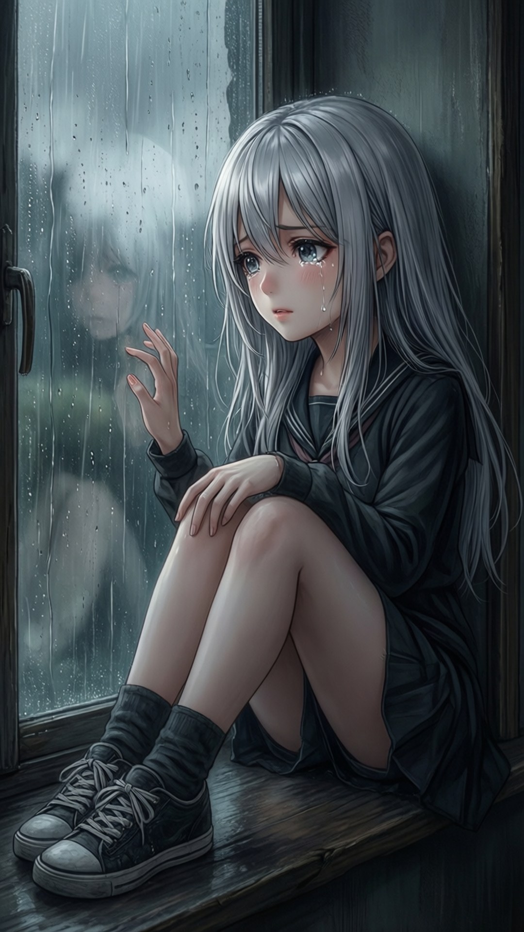 بارش کی کھڑکی وال پیپر