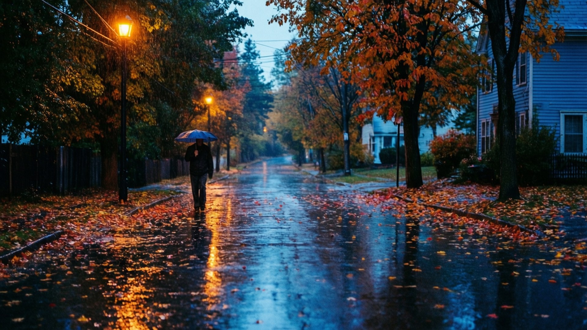 برسات میں خزاں کی گلی وال پیپر