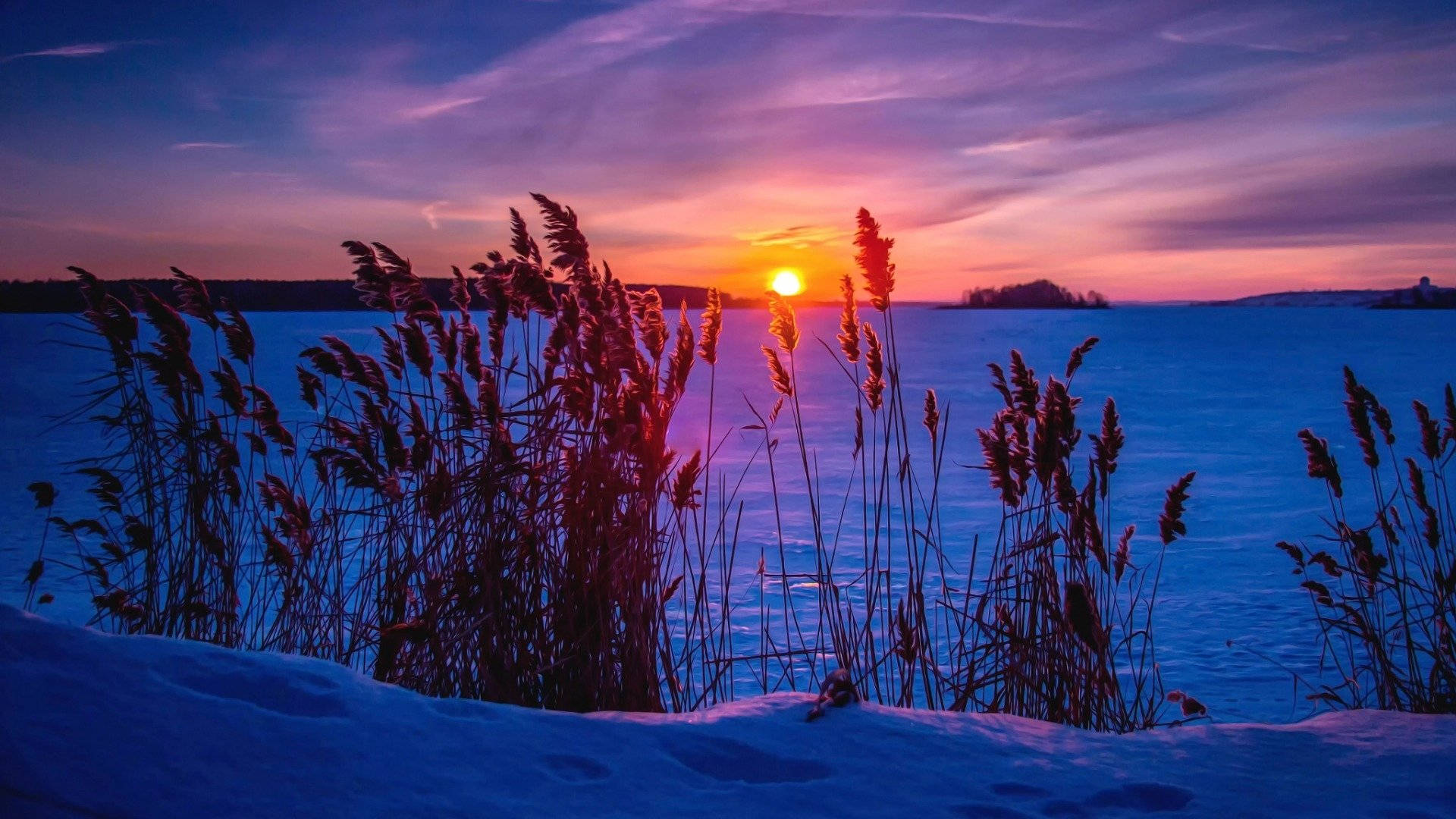 برفانی خوبصورتی کا طلوع آفتاب وال پیپر