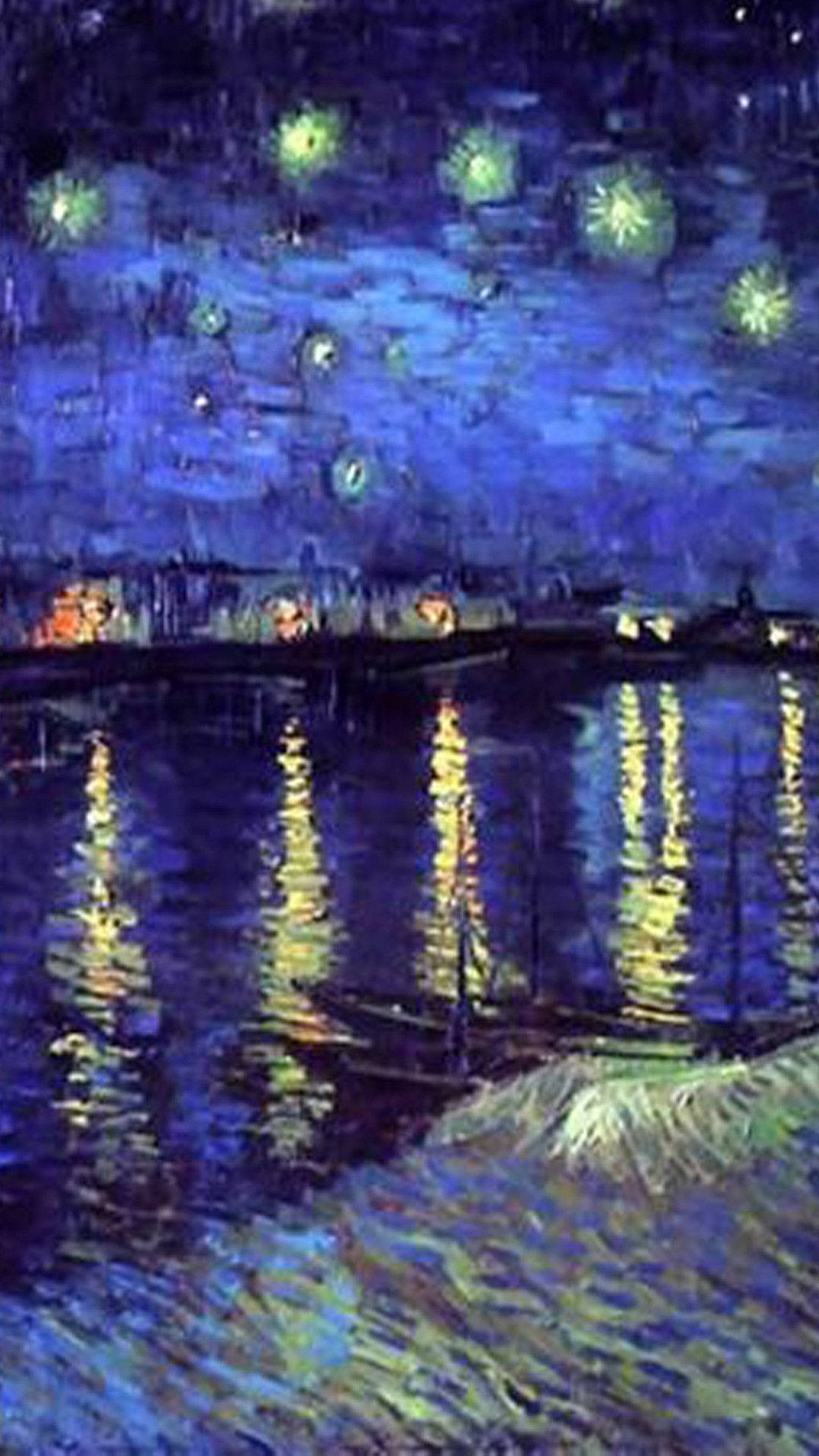 بلری اسٹاری نائٹ اوور دی رون انڈی فون وال پیپر