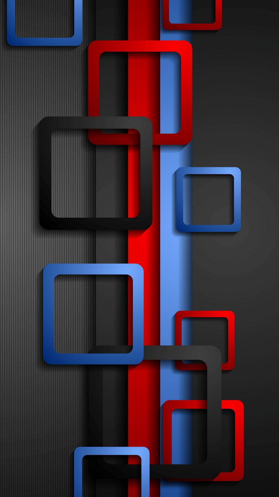 تجریدی مربع خاکہ موبائل تھری ڈی — Abstract iPhone وال پیپر